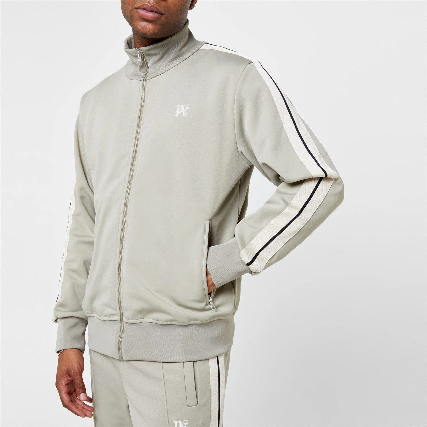 Palm Angels o1g2r1mq0426 Monogram Track Jacket in Grey Size US XS / EU 42 / 0 - 4 Thumbnail