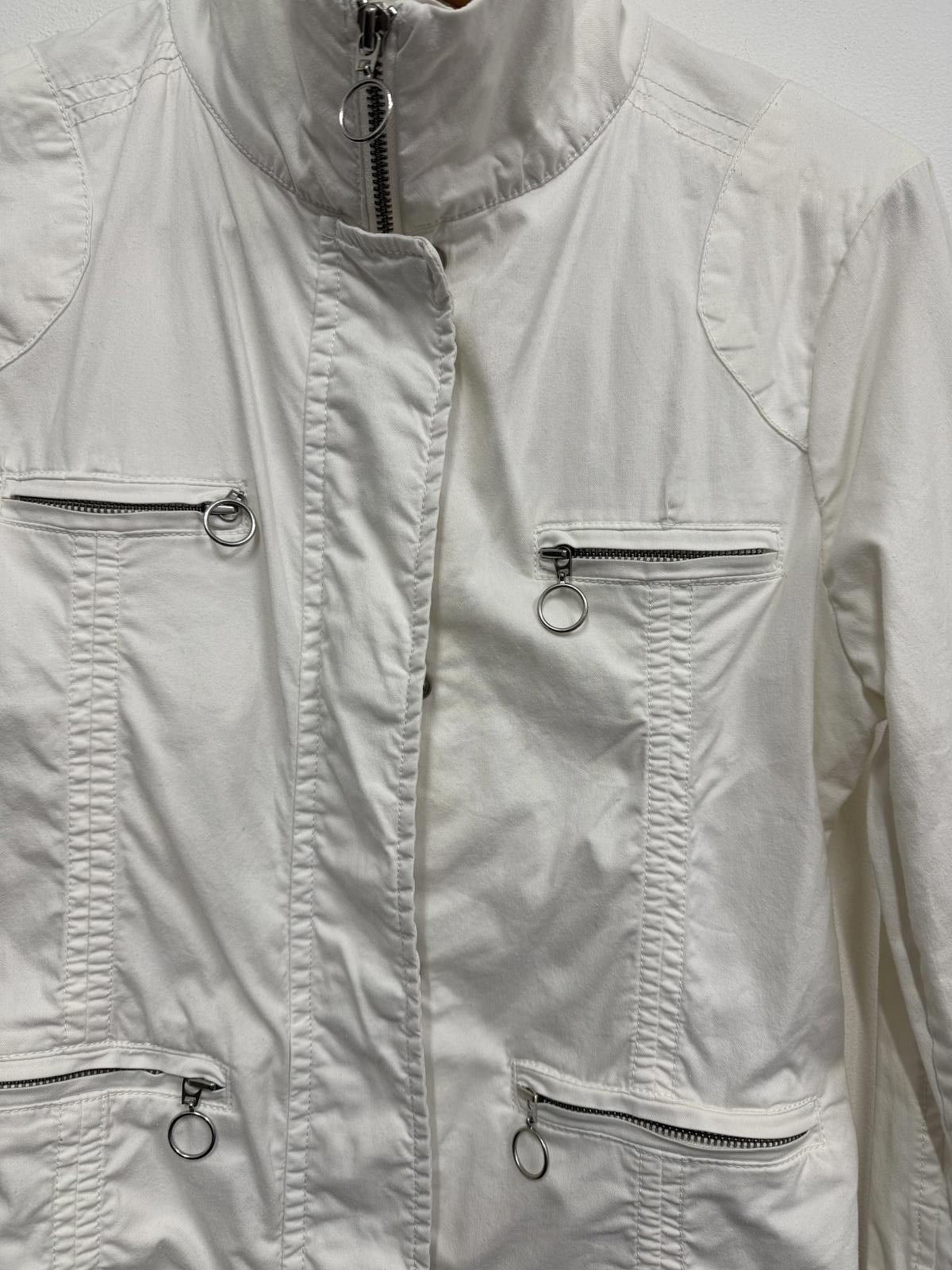 Timberland White Timberland Women's Utility Jacket with Zip Pockets Size M / US 6-8 / IT 42-44 - 3 Thumbnail