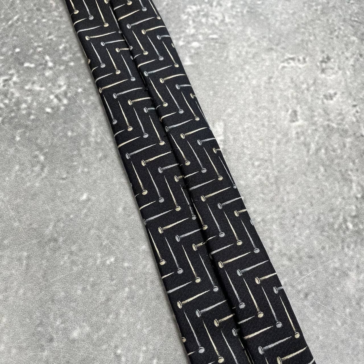 Designer × Gianfranco Ferre × Vintage Vintage Gianfranco Ferre Studio Nails Print Silk Tie Size ONE SIZE - 21 Thumbnail