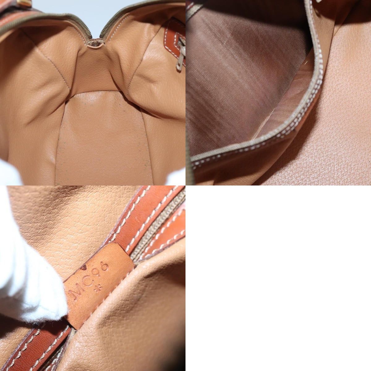 Celine CELINE Macadam Canvas Hand Bag Pvc Leather Brown Gold Size ONE SIZE - 12 Thumbnail