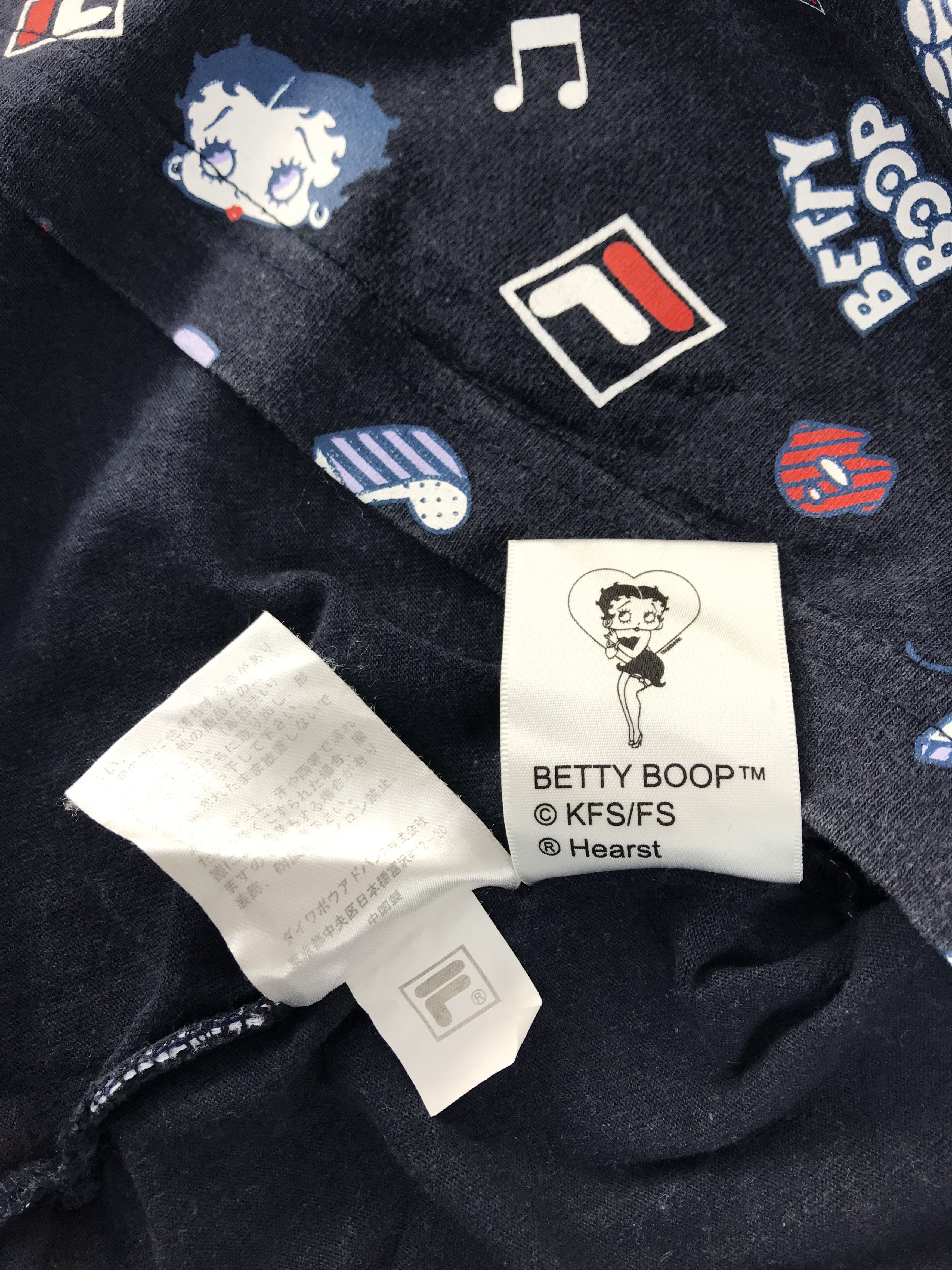 Fila Betty Boop X Fila Over Printed Logo Tee Unisex Size US L / EU 52-54 / 3 - 7 Thumbnail