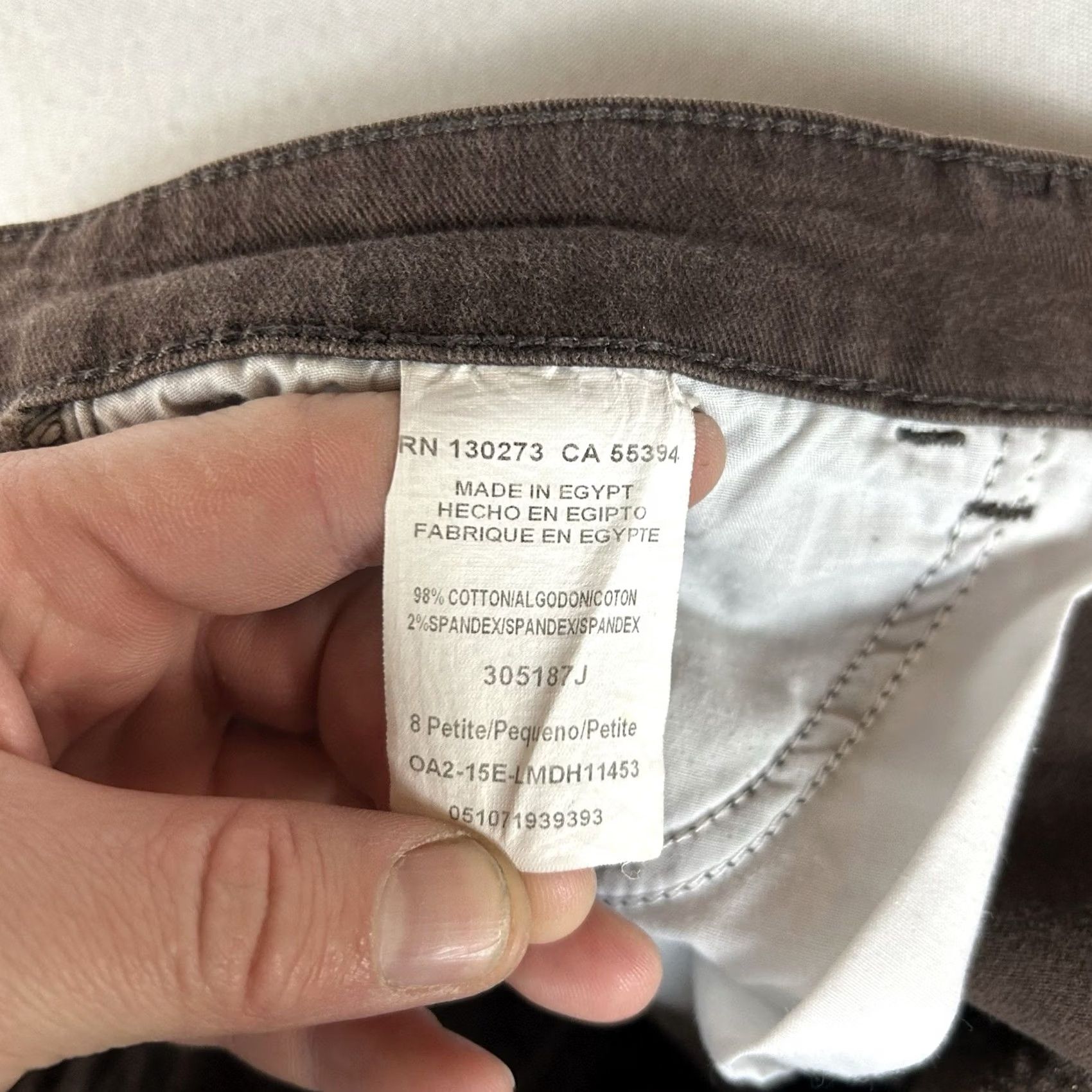 Lee Lee 1889 Relaxed Fit Chino Pants Womens 8 Petite Brown Mid Rise Casual Workwear Pants Size 30" / US 8 / IT 44 - 6 Thumbnail