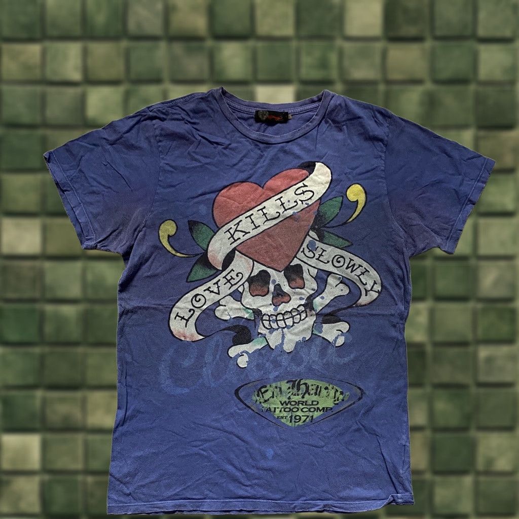 Ed Hardy VINTAGE Ed Hardy T-Shirt USA Mens L Blue Shirt Men Size US L / EU 52-54 / 3 - 1 Thumbnail
