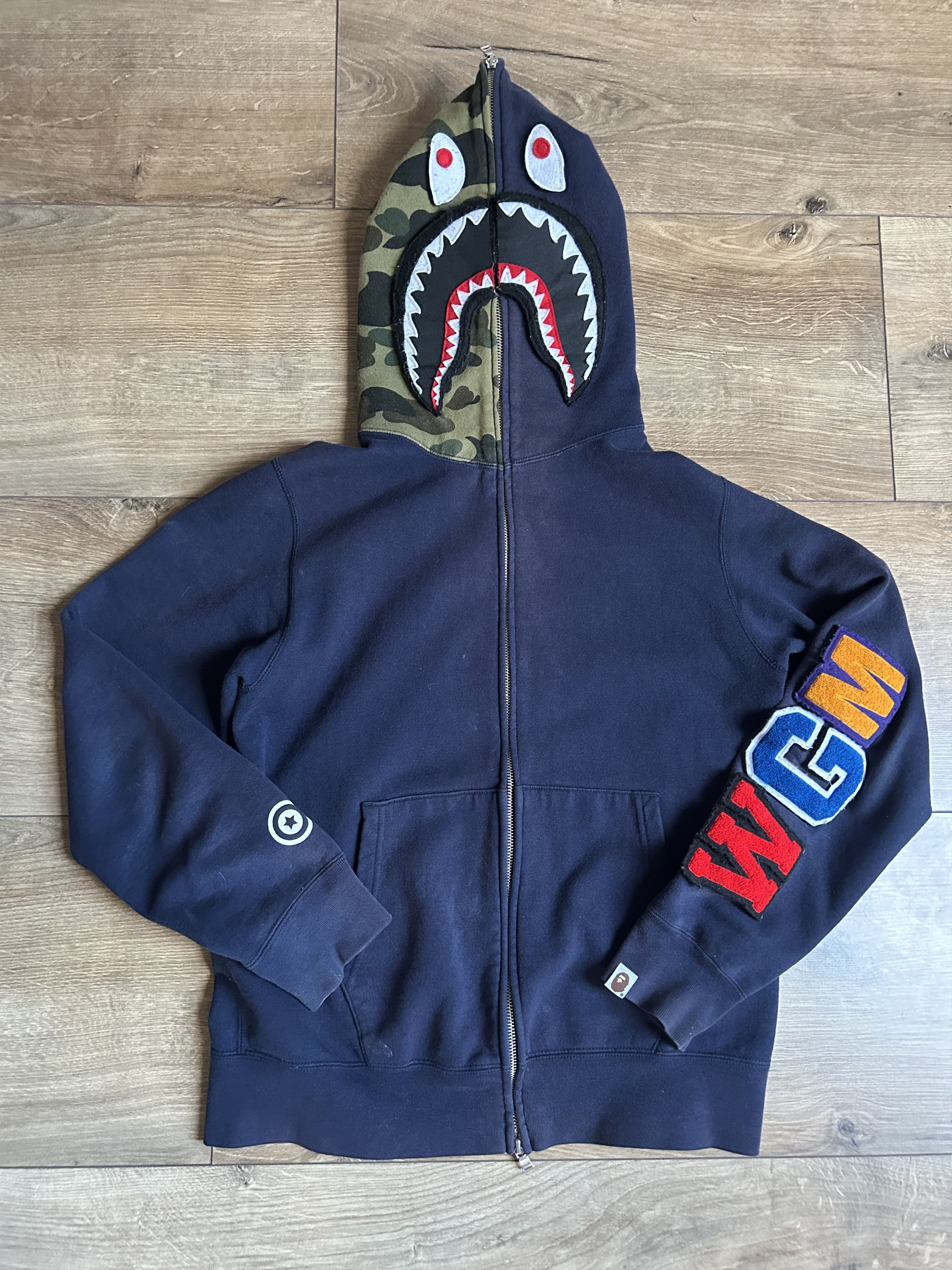 Bape 1st Camo Detachable Shark Full Zip Hoodie Size US L / EU 52-54 / 3 - 1 Thumbnail