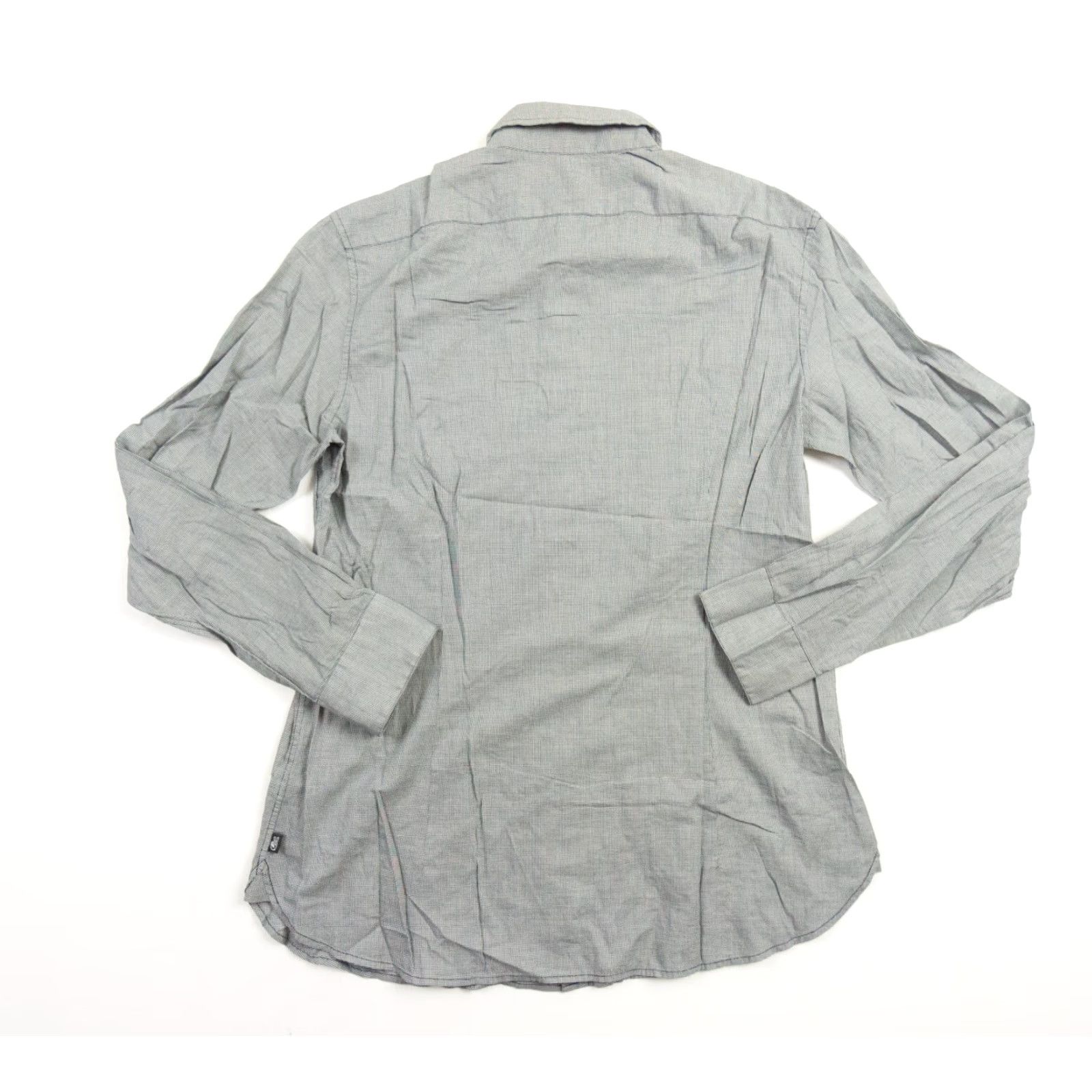 John Varvatos John Varvatos Shirt Mens Medium Gray Lightweight Houndstooth Button-Down Regular Fit Cotton Preppy 90s? (No, avoid adding decade unless present) Size US M / EU 48-50 / 2 - 5 Thumbnail