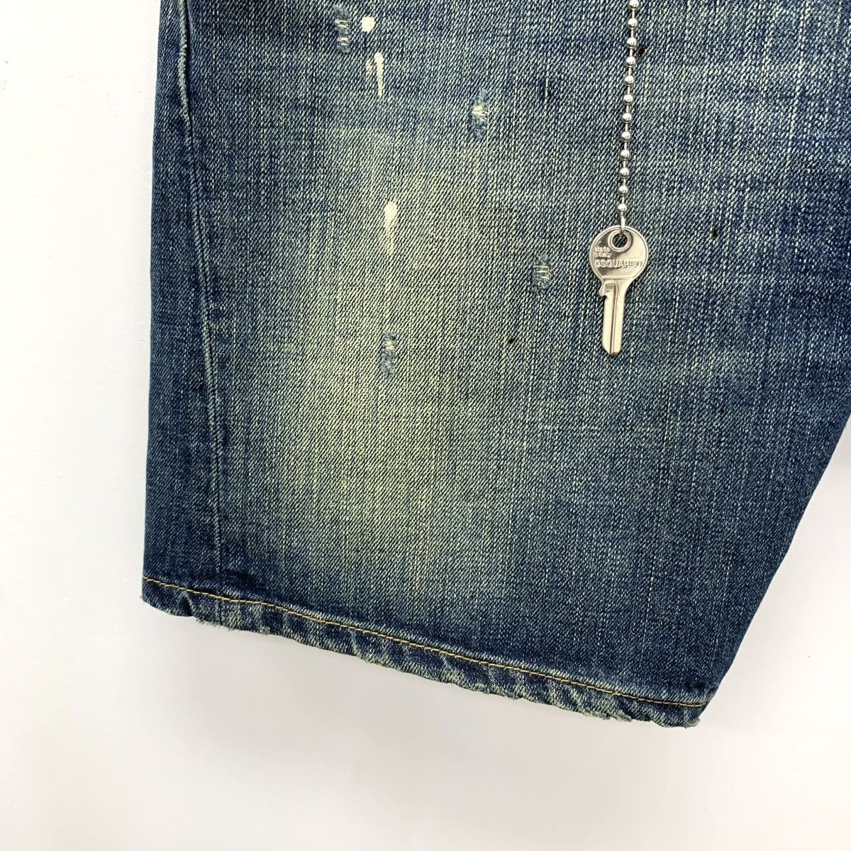 Dsquared2 Dsquared2 Dark Blue Vintage Distressed Casual Shorts K26WX Size 27" / US 4 / IT 40 - 4 Thumbnail