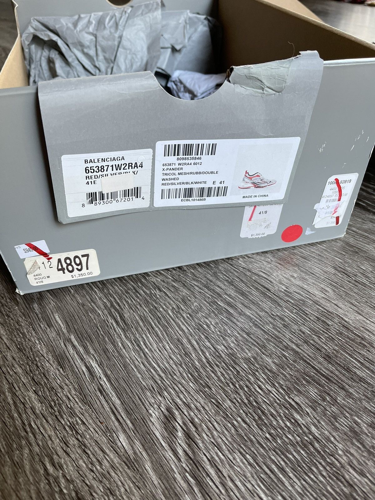 Balenciaga Xpander Sneaker White Silver Red