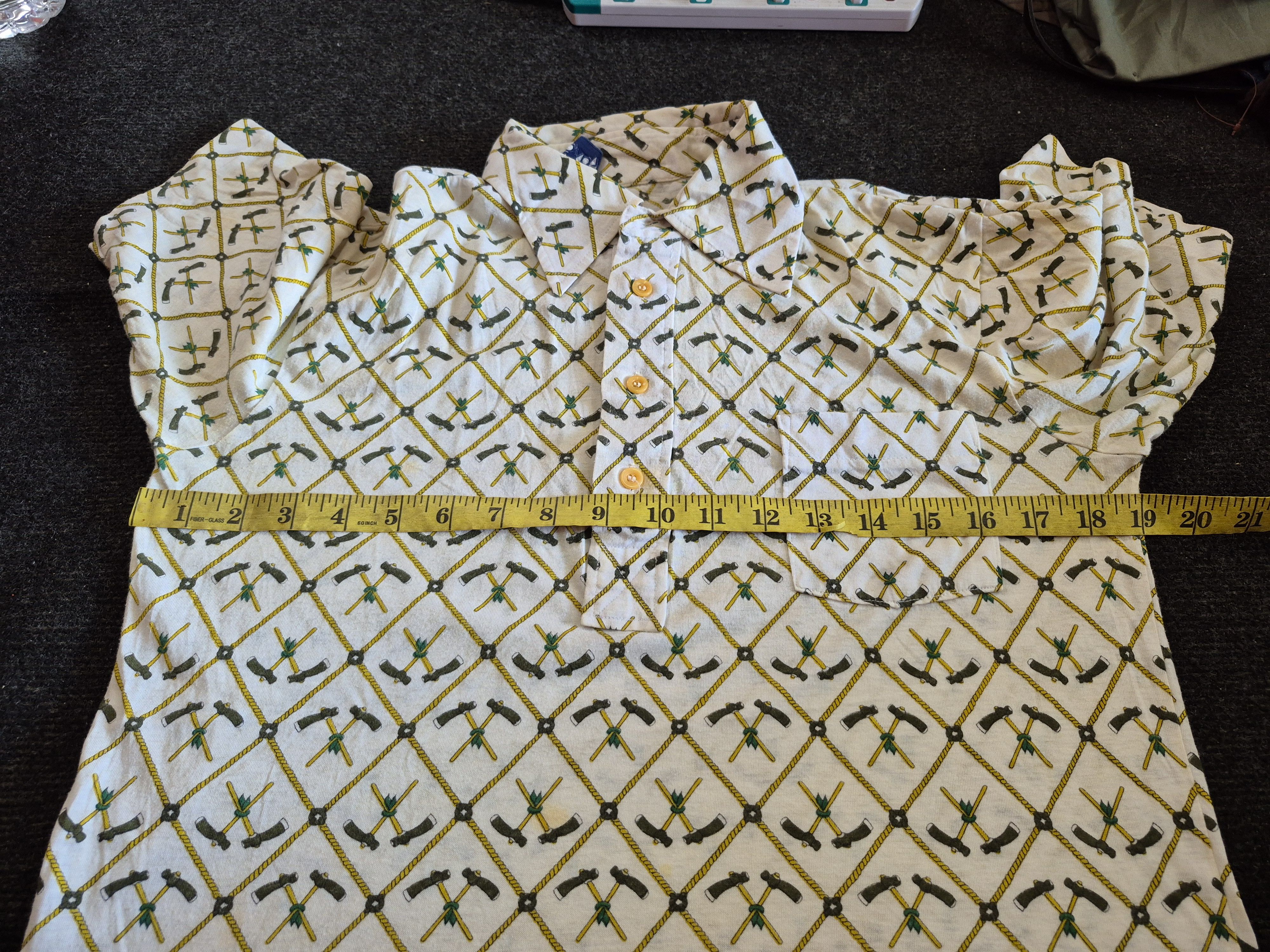 Vintage 🔥 Vintage 90s Kayak Fullprint Sharp Collar Polo Tee Size US M / EU 48-50 / 2 - 11 Thumbnail