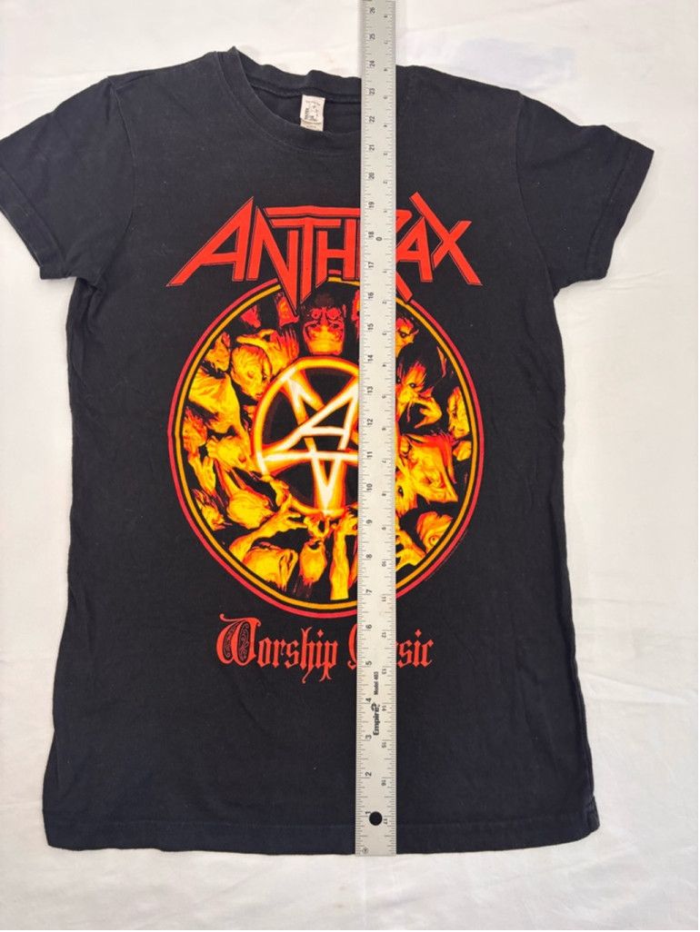 Tultex Men's Tultex Anthrax Band T-shirt Size S Black Size XS / US 0-2 / IT 36-38 - 5 Thumbnail