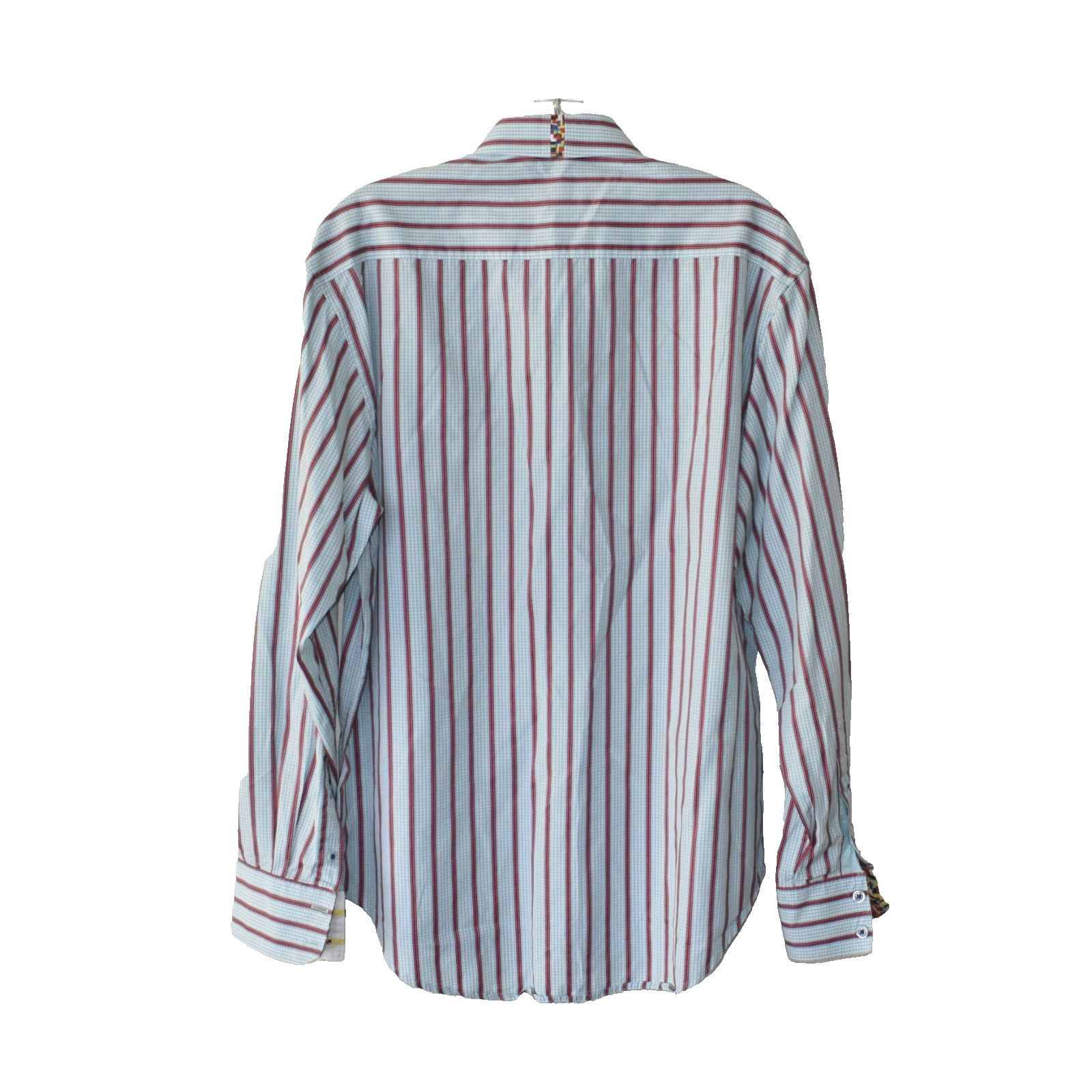 Robert Graham ROBERT GRAHAM X Striped Long Sleeve Tailored Fit Shirt Sz L Size US L / EU 52-54 / 3 - 2 Thumbnail