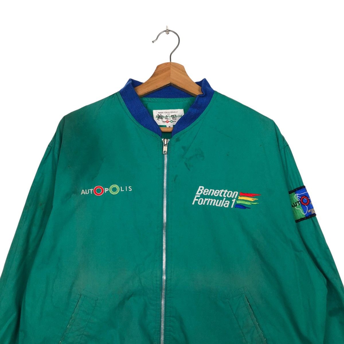 Japanese Brand 🔥VINTAGE BOMBER JACKET BENETTON FORMULA LTD AUTOPOLIS Size US L / EU 52-54 / 3 - 5 Thumbnail