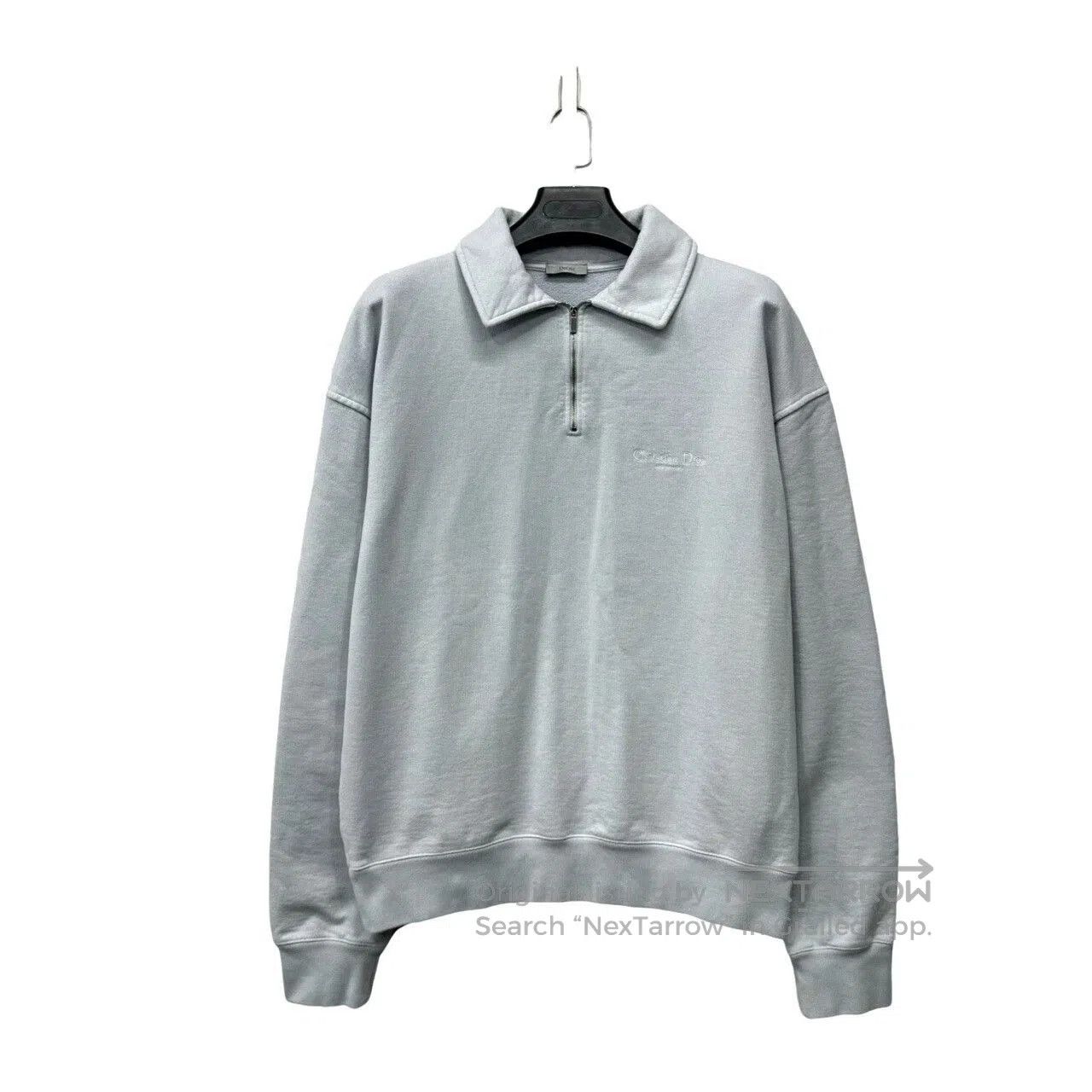 Dior Dior Ice Blue Embroidered Logo Sweatshirt. Size US M / EU 48-50 / 2 - 1 Thumbnail