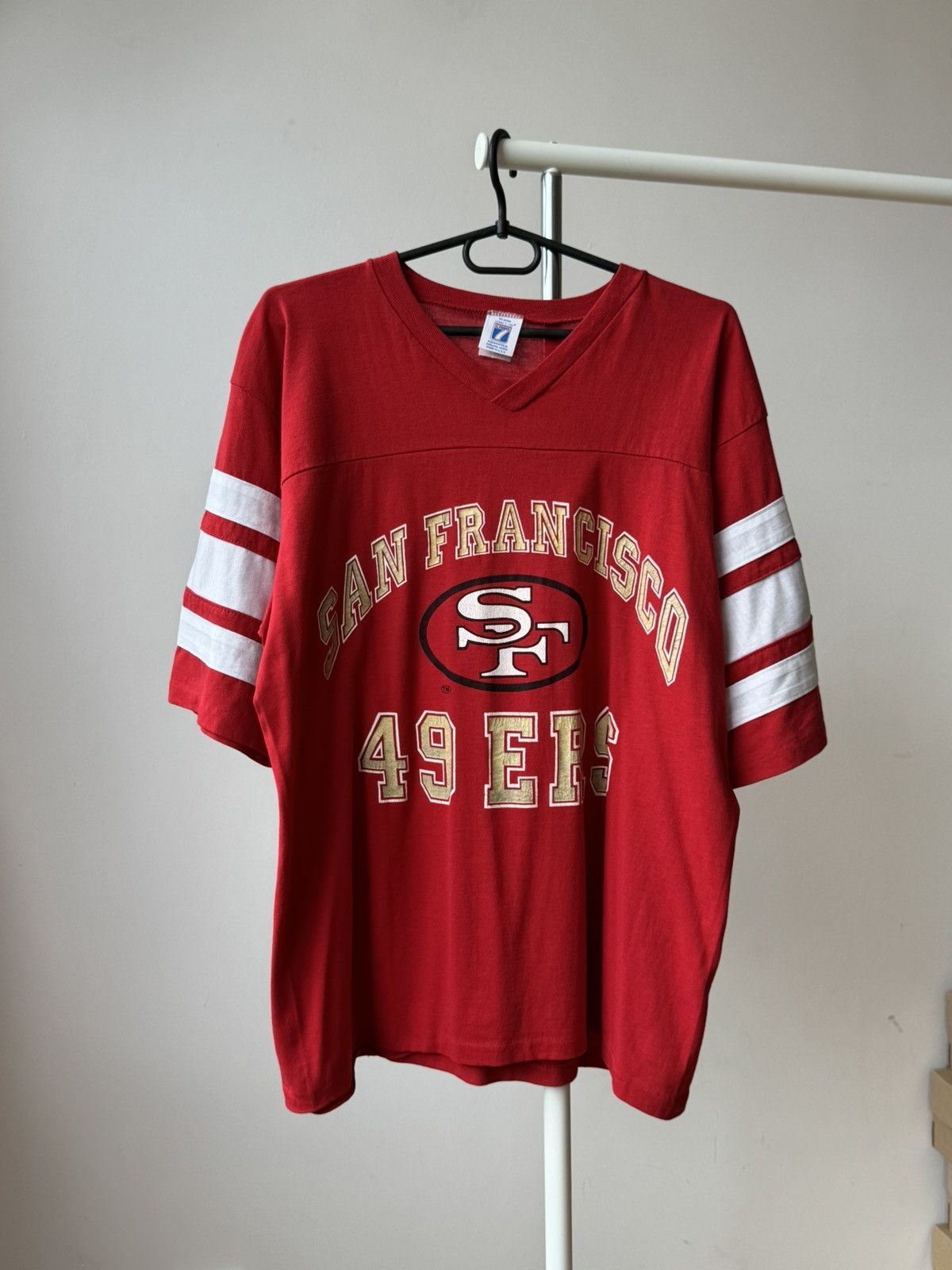 NFL Vintage 90's San Francisco 49ers Logo 7 Jersey Tee Size US XL / EU 56 / 4 - 1 Thumbnail
