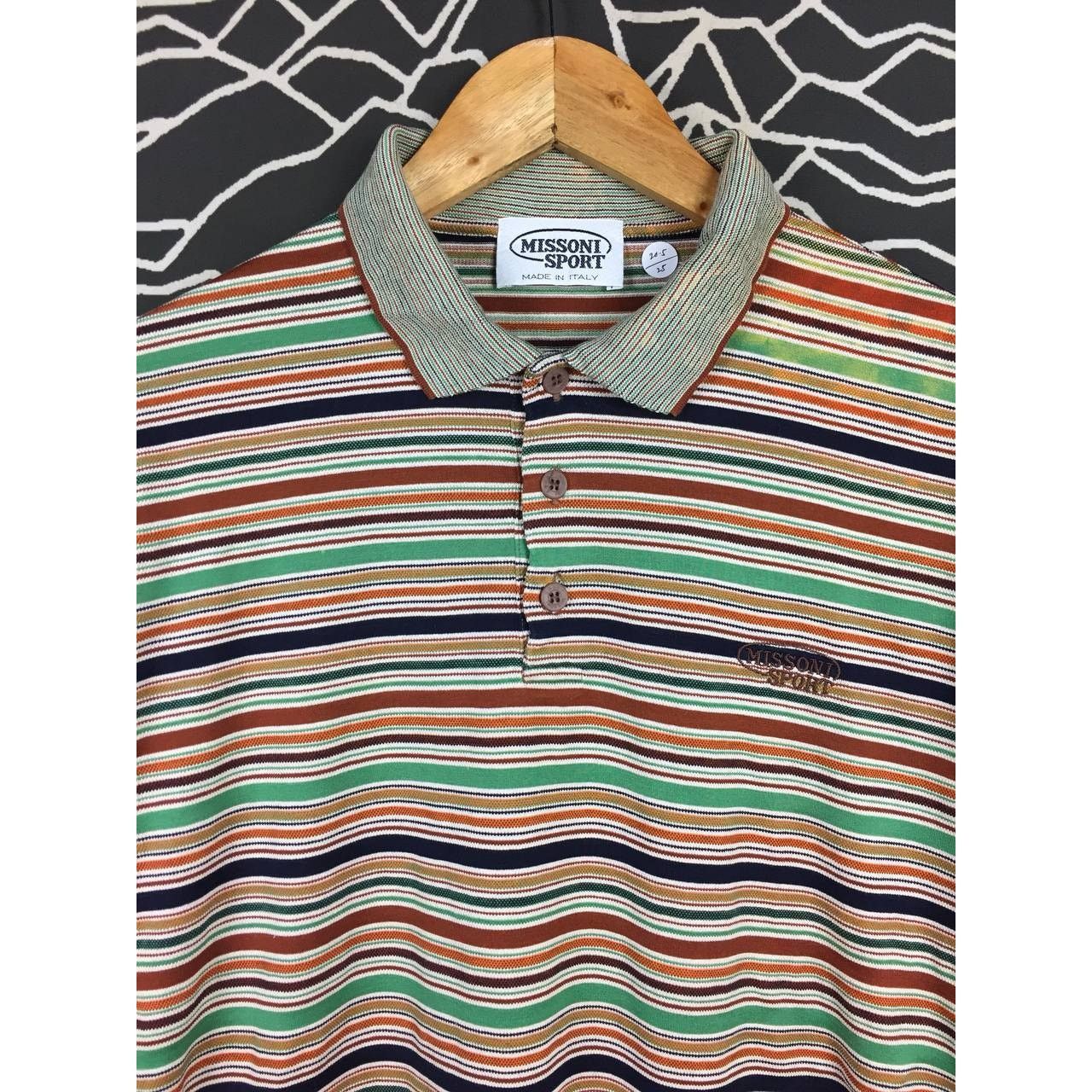 Missoni Vtg Missoni Sport Made In Italy Multicolor Stripe Polo Tee Size US S / EU 44-46 / 1 - 3 Thumbnail