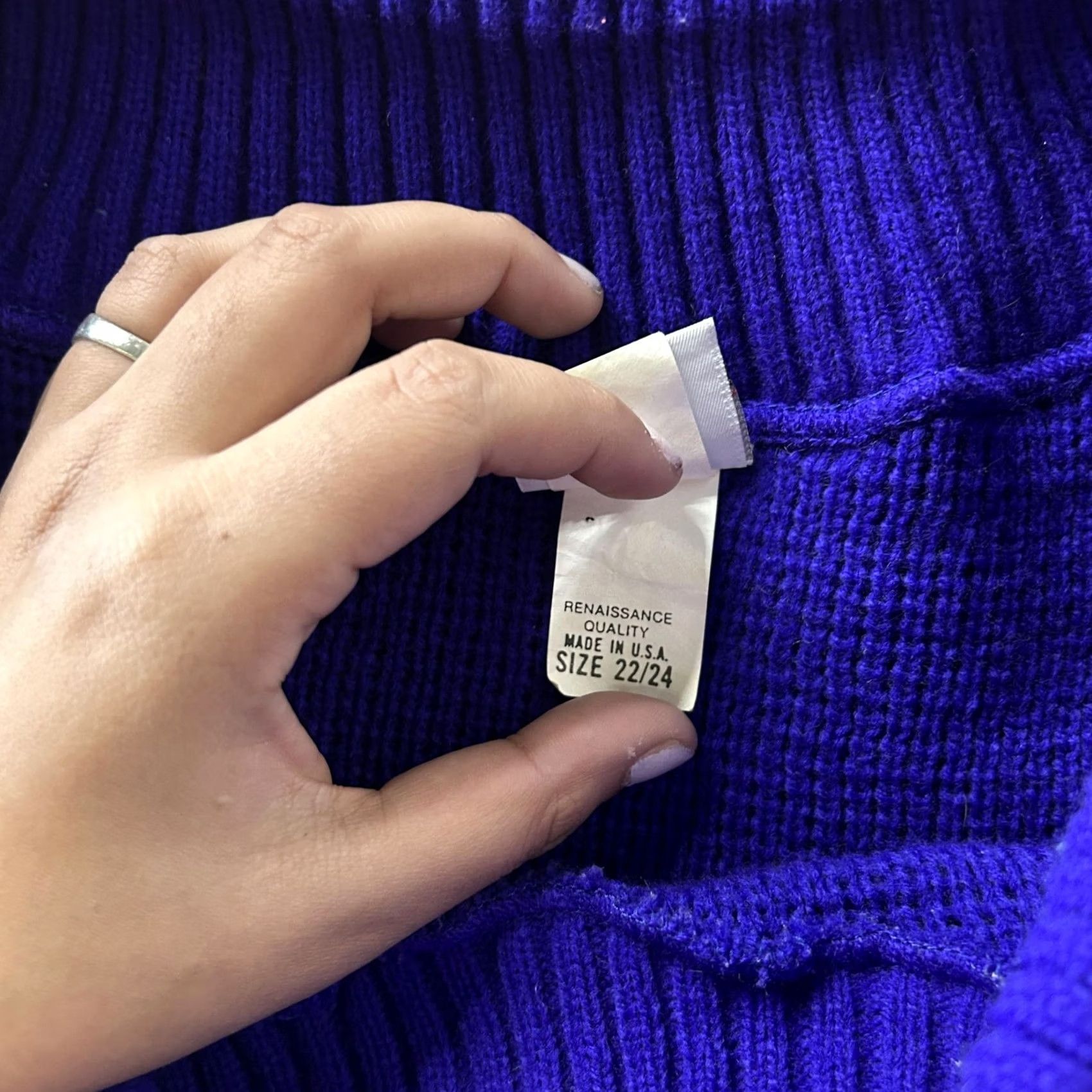 Vintage VINTAGE Forelli Sweater Womens 22/24 Blue Boat Neck Short Sleeve Plus Knit Size 3XL / US 20-22 - 4 Thumbnail