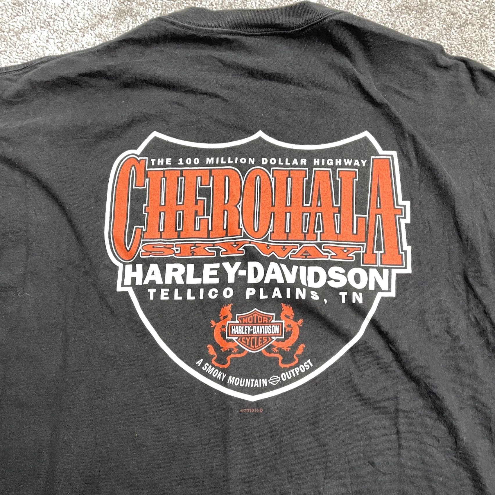 Harley Davidson Harley-Davidson Hanes Beefy-T Graphic T-Shirt Womens XL Black Cotton Crew Tee Size XL / US 12-14 / IT 48-50 - 3 Thumbnail