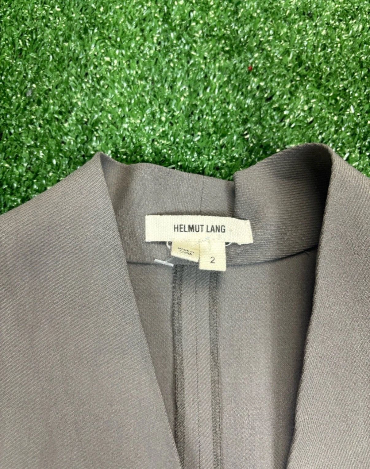 Helmut Lang HELMUT LANG grey woolblend gathered capsleeve sheath dress 2 Size XS / US 0-2 / IT 36-38 - 5 Thumbnail