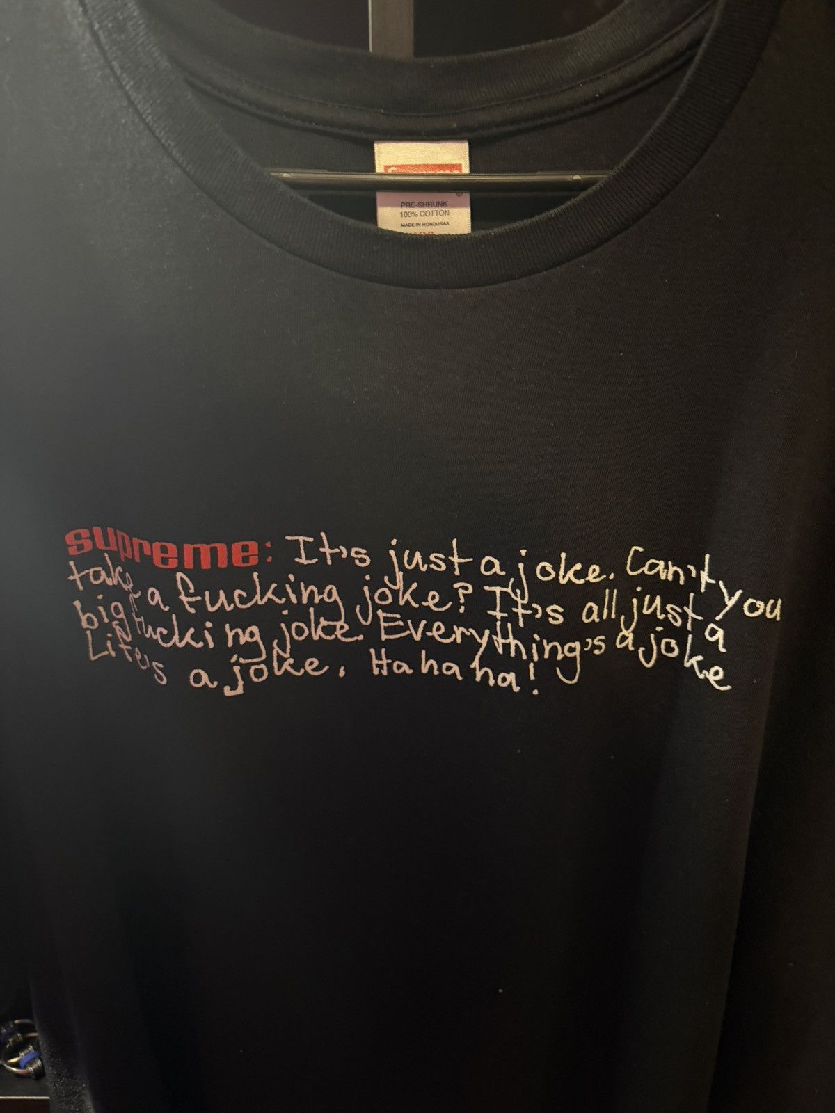 Supreme Supreme FW25 “Joke tee” Black Size US XXL / EU 58 / 5 - 2 Thumbnail