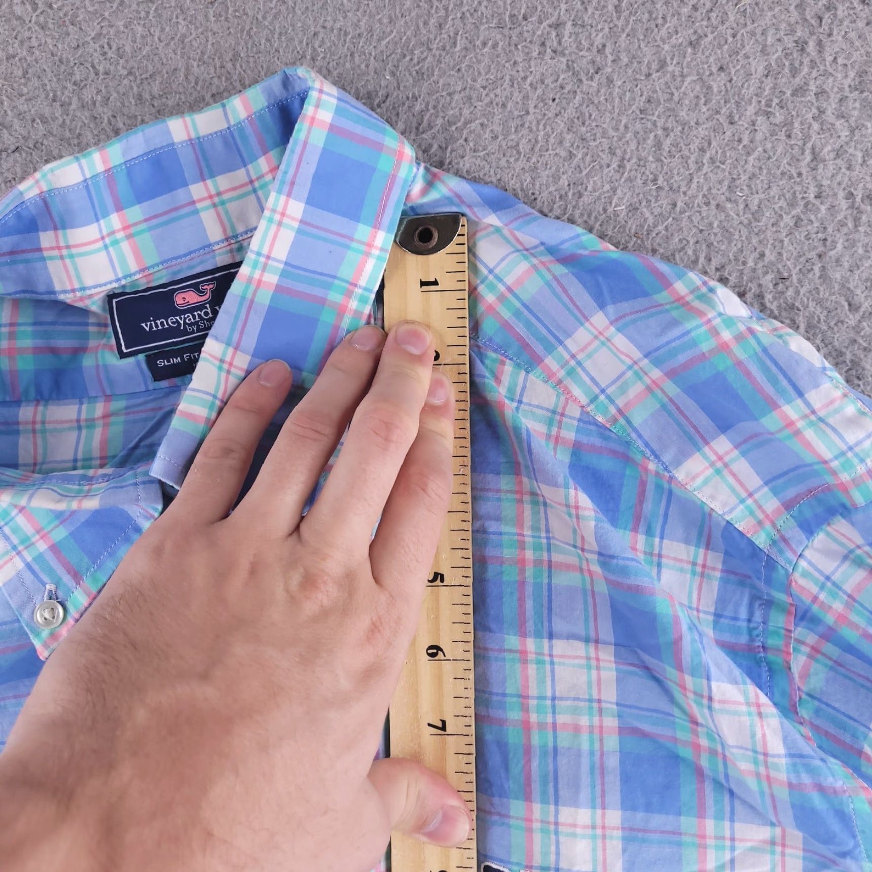 Vineyard Vines Vineyard Vines Shirt Mens 2XL Slim Fit Long Sleeve Plaid Check Whale Shirt Button-Up Size US XXL / EU 58 / 5 - 6 Thumbnail