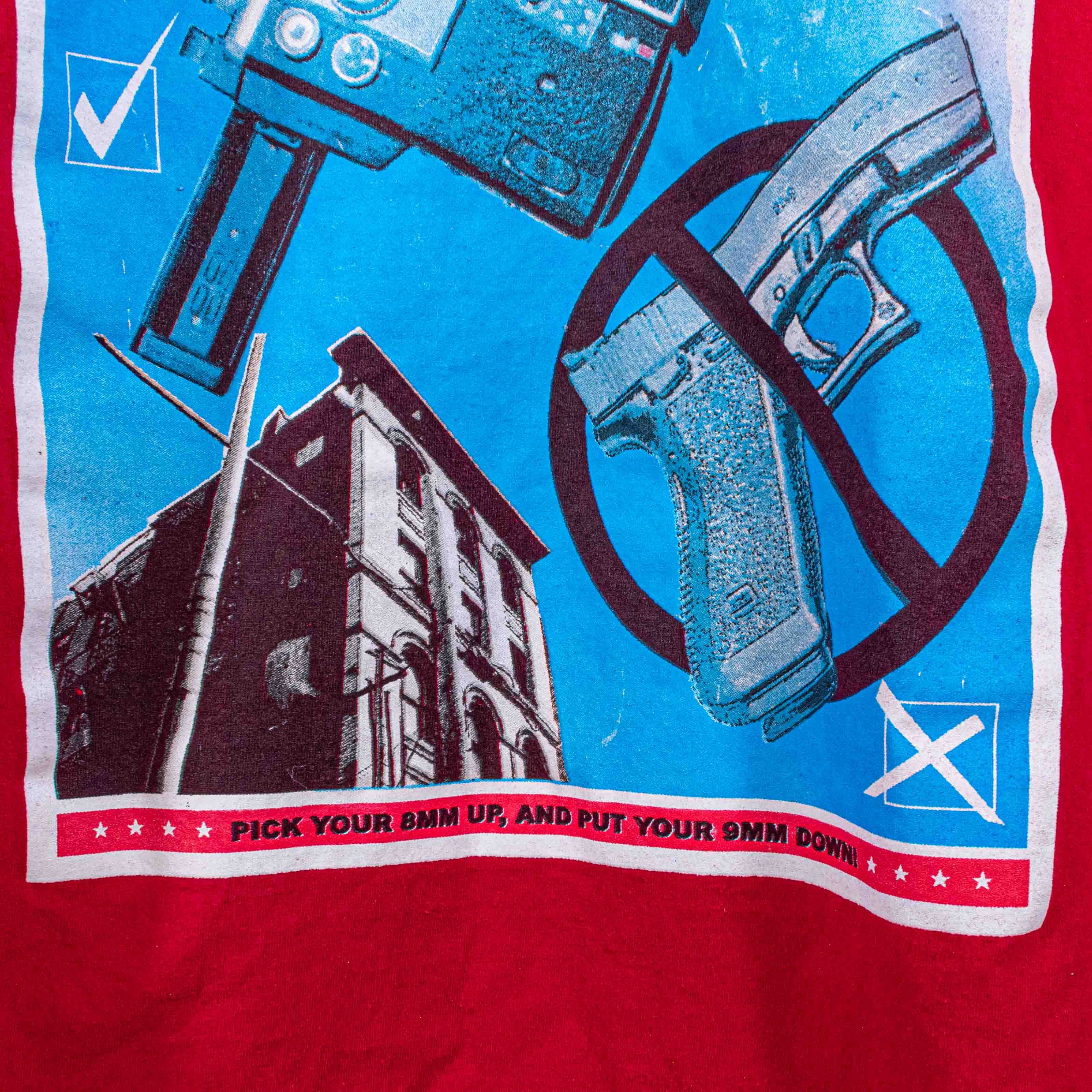 Vintage Pick Up Your 8mm Put Down Your 9mm Hustle T-Shirt Baggy Size US XL / EU 56 / 4 - 6 Thumbnail