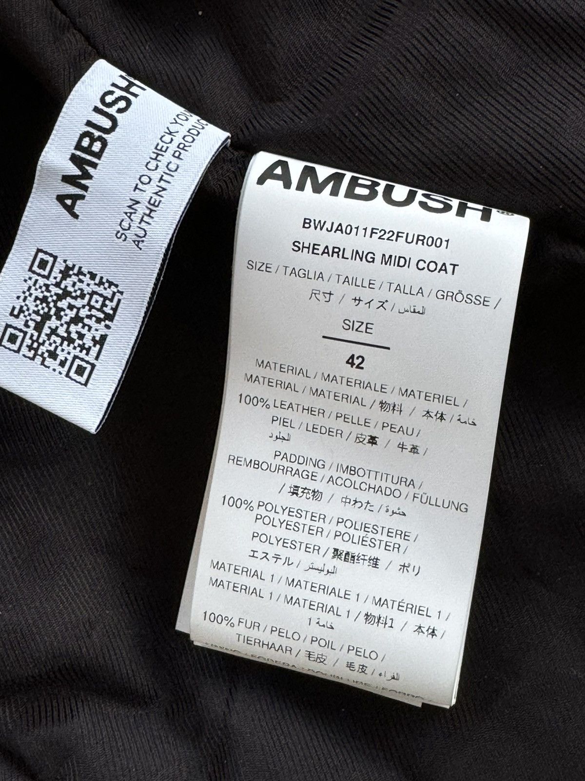 Ambush Design New Ambush shearling mongolian leather coat, size M Size M / US 6-8 / IT 42-44 - 9 Thumbnail