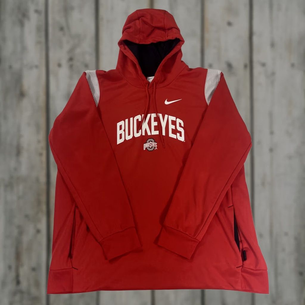 Nike Nike 2XL Hoodie Sweatshirt Ohio State Buckeyes Therma Fit DN6543-657 Red Size US XXL / EU 58 / 5 - 1 Thumbnail