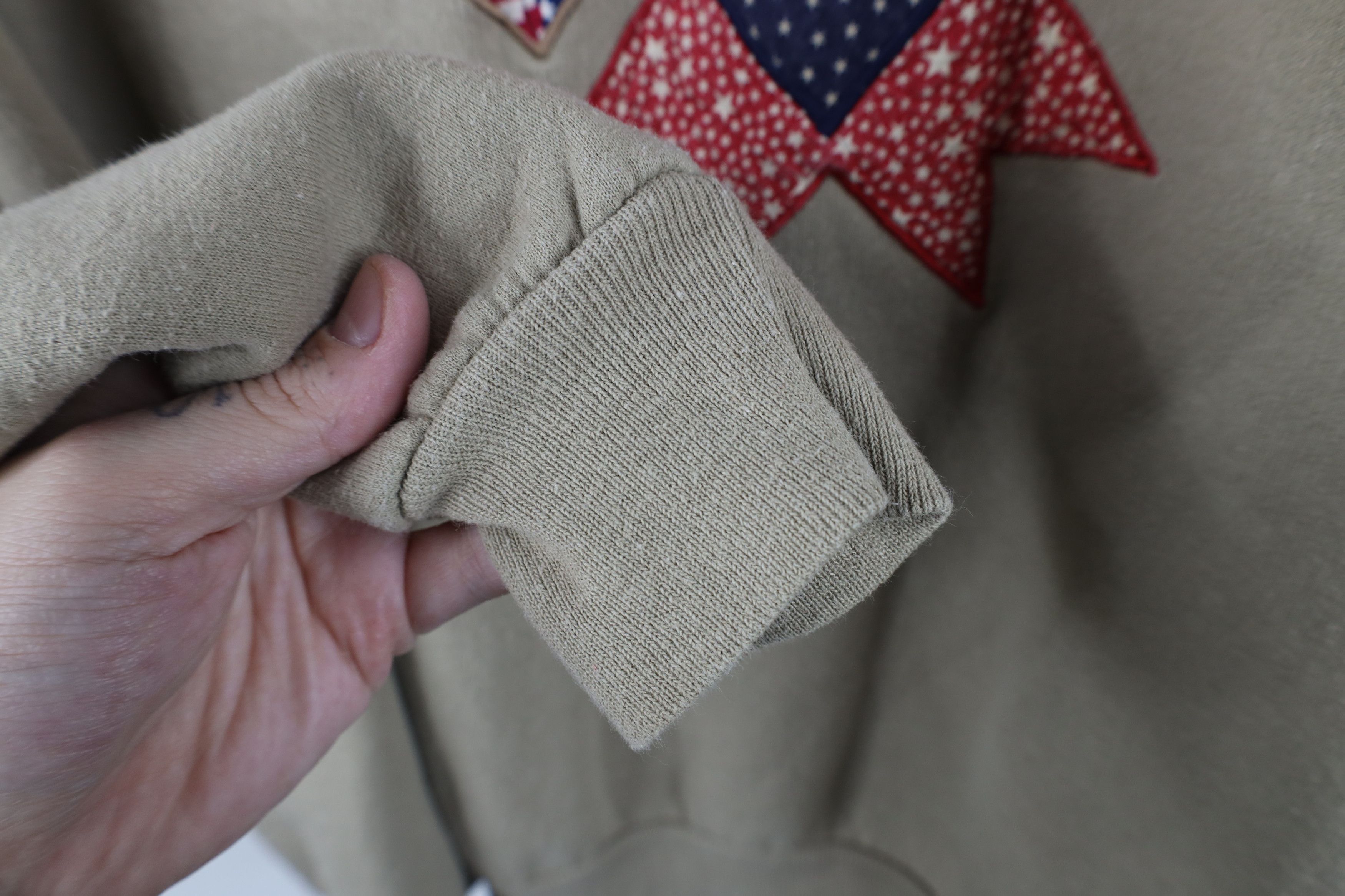 Vintage Vintage 90s Patchwork Bear Heart Layered Sweatshirt Brown Size XXL / US 16-18 / IT 52-54 - 7 Thumbnail