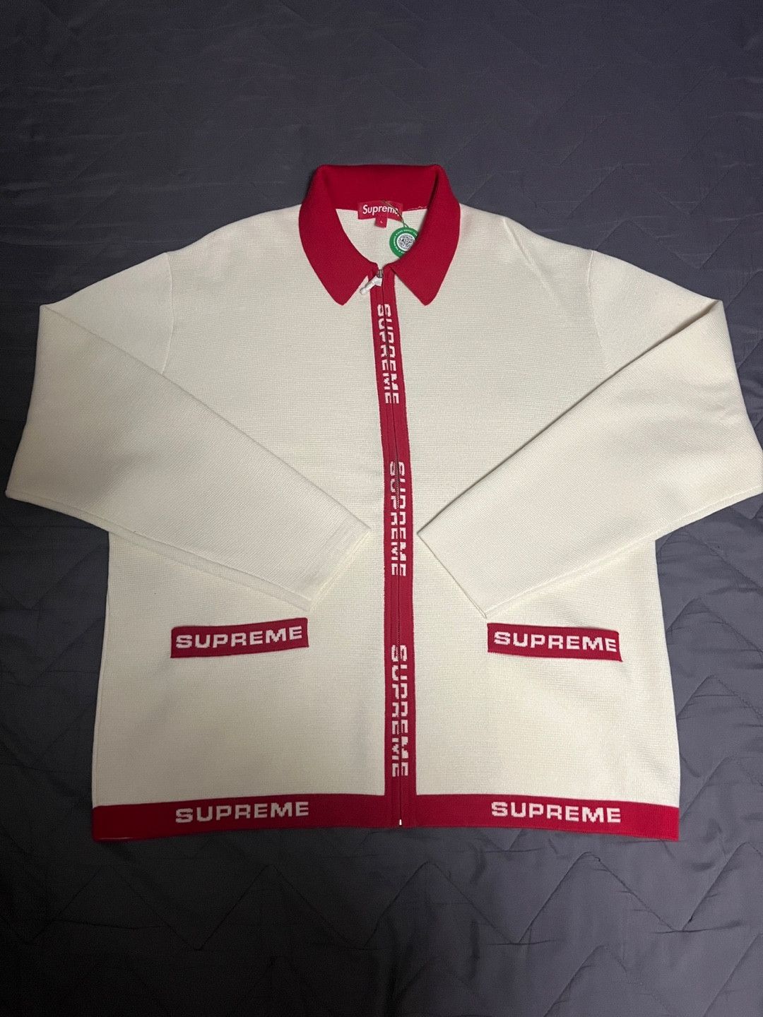 Supreme Supreme trim logo collar cardigan Size US L / EU 52-54 / 3 - 2 Thumbnail