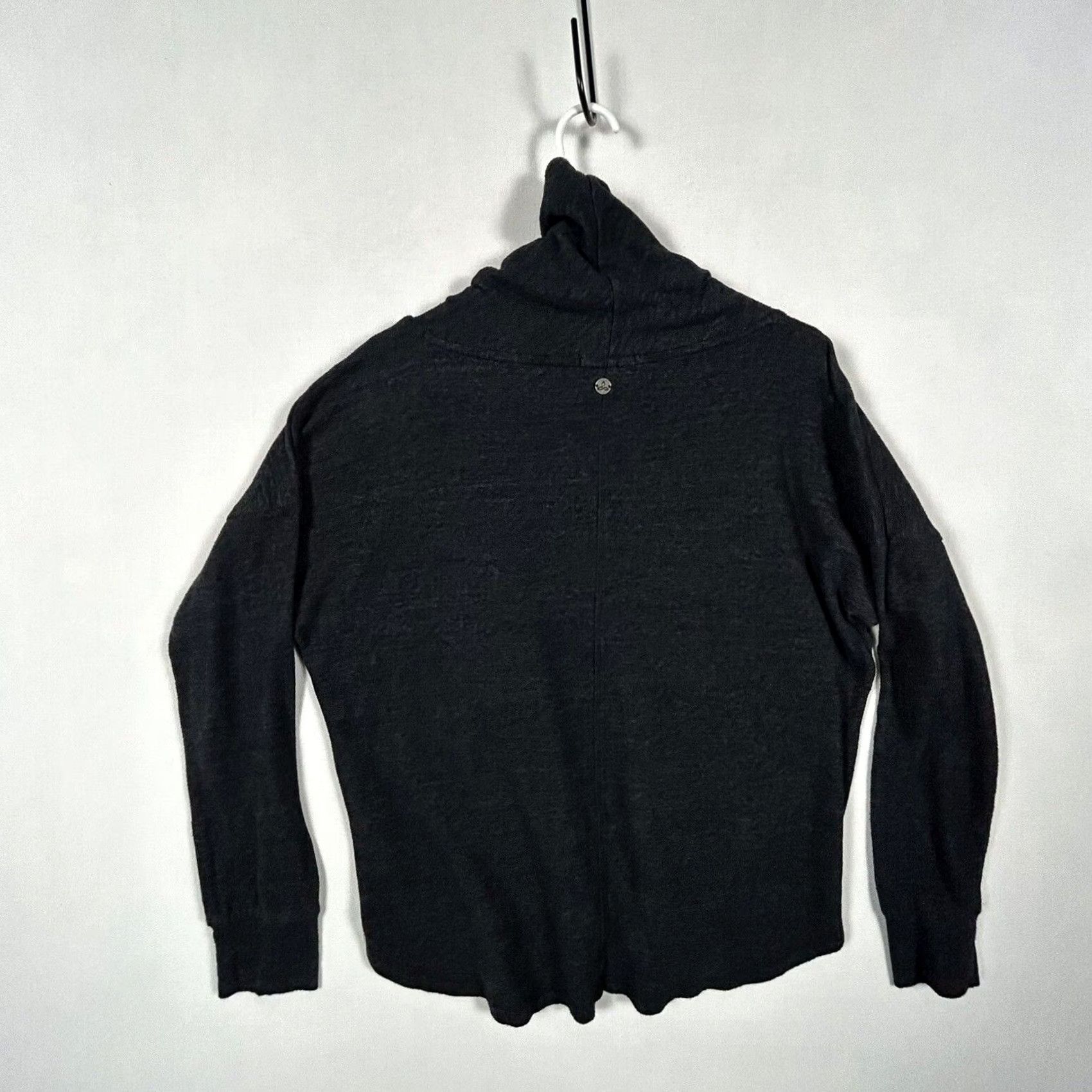 Prana prAna Sweater Women's Large Charcoal Gray Cowl Neck Knit Lightweight Size L / US 10 / IT 46 - 7 Thumbnail