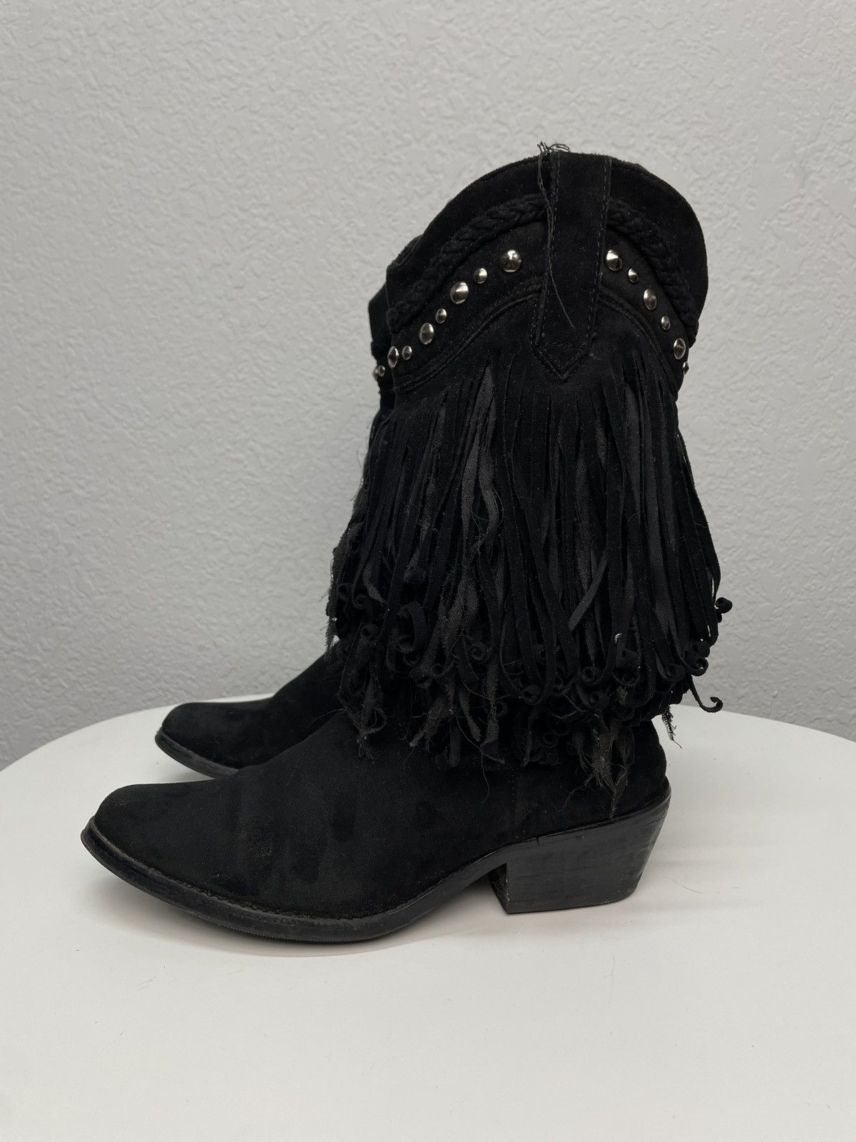 If Six Was Nine Vintage Italian AS 98 Rick Owens Style Leather Suede Boots Size US 8 / IT 38 - 3 Thumbnail