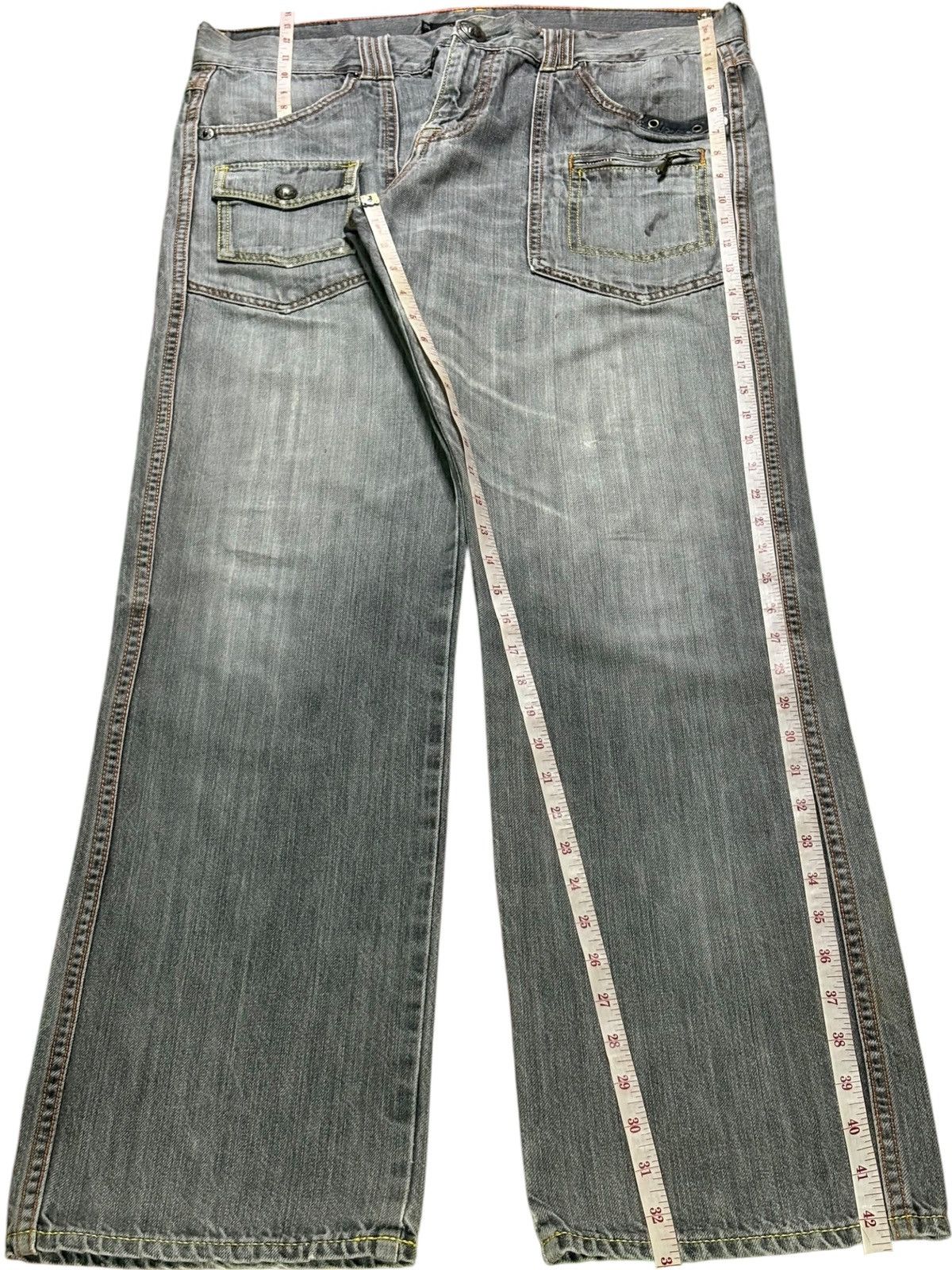 Japanese Brand Vintage Japanese Brand Bush Pant Faded Wash Loose Jeans Size US 36 / EU 52 - 14 Thumbnail