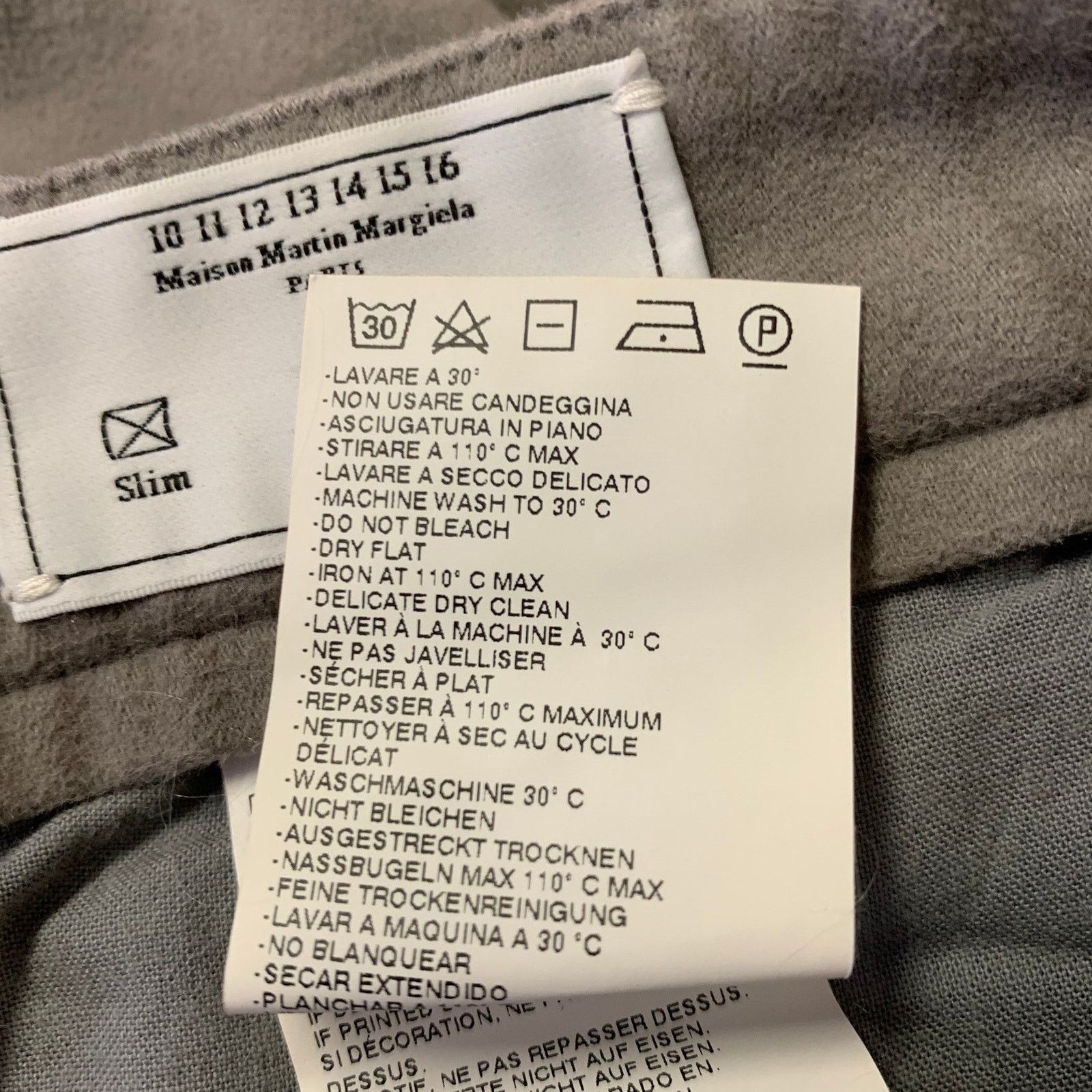 Maison Margiela MAISON MARGIELA Size 34 Grey Cotton Straight Casual Pants Size US 34 / EU 50 - 4 Thumbnail