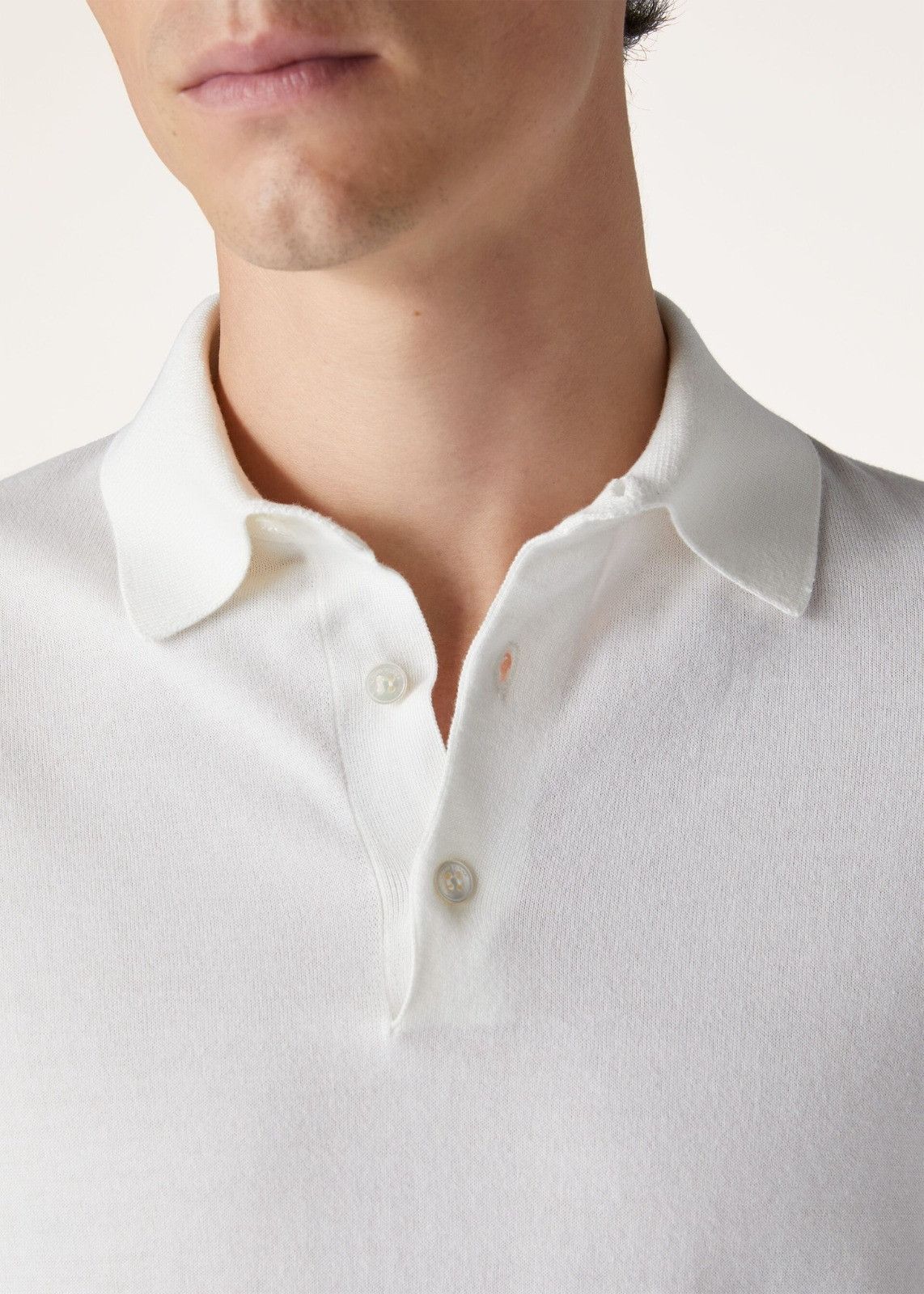 Loro Piana o1srvl11e0225 FAM1950 Cotton Polo Shirt in White Size US XL / EU 56 / 4 - 3 Thumbnail