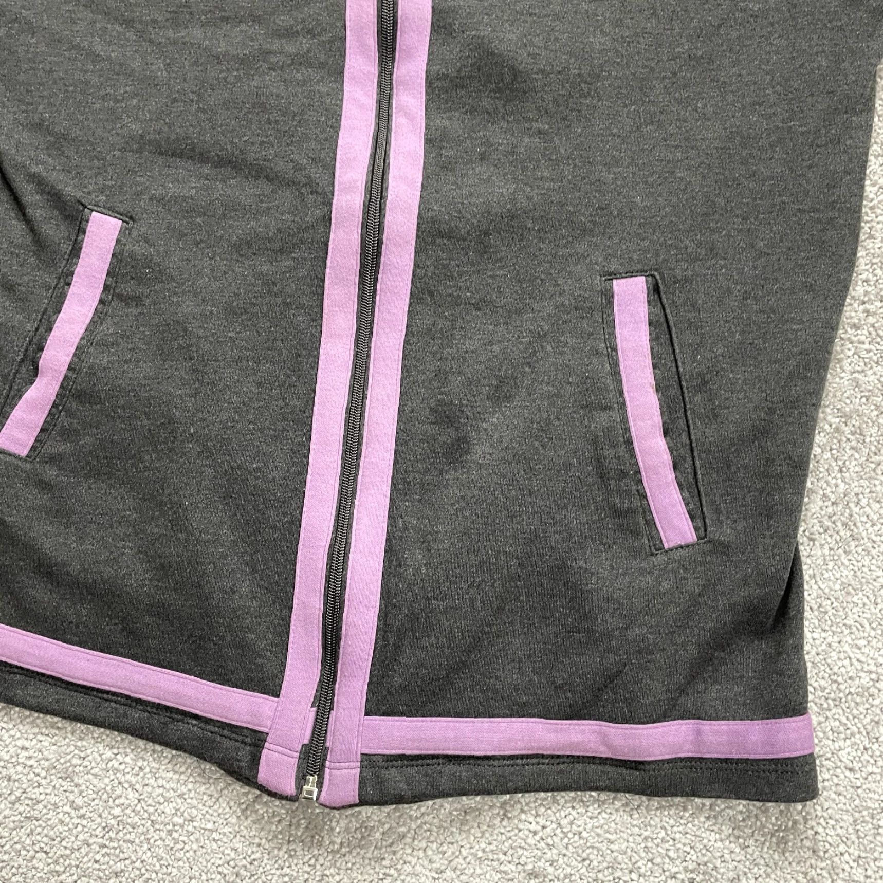 Blair Blair Bomber Jacket Womens M Gray Purple Full Zip High Neck Pockets Casual Size M / US 6-8 / IT 42-44 - 4 Thumbnail