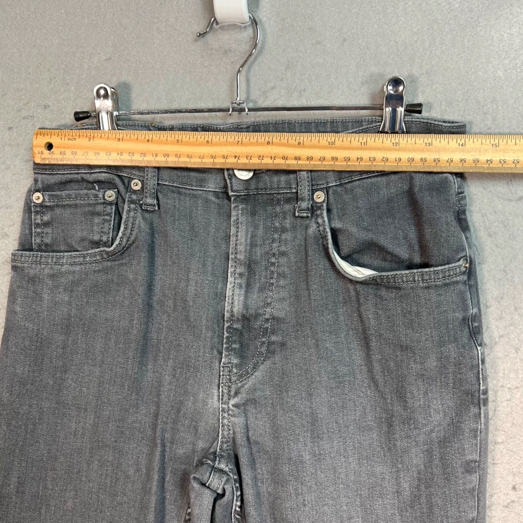 Zara Zara Womens Jeans Gray Size 6 Cotton Denim Blend Straight Leg High Rise Slim Inseam 26 in Regular Size 28" / US 6 / IT 42 - 5 Thumbnail