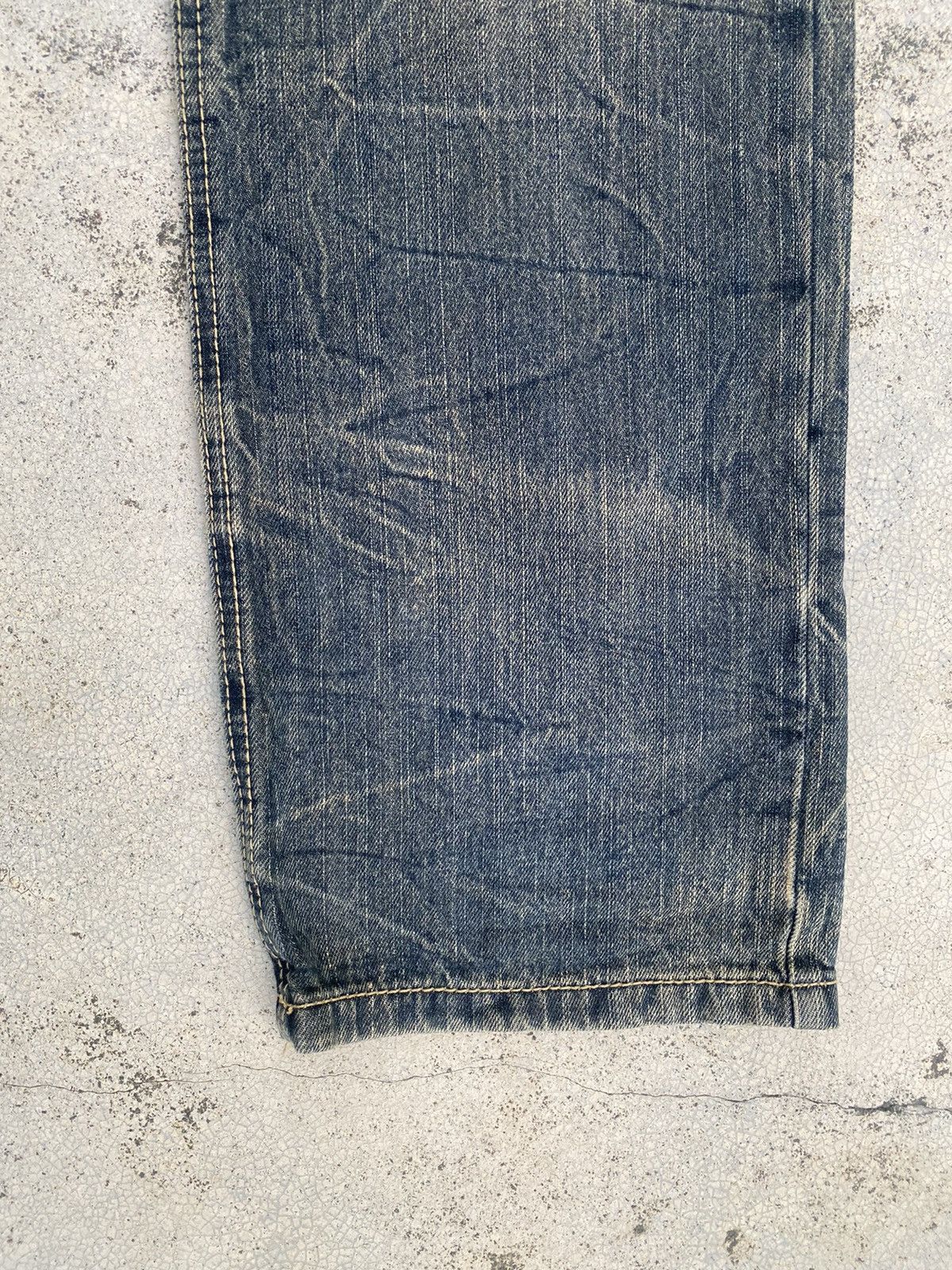 If Six Was Nine × Japanese Brand × Tornado Mart Edwin Distressed Mud Washed Studed Jeans Size US 35 - 10 Thumbnail