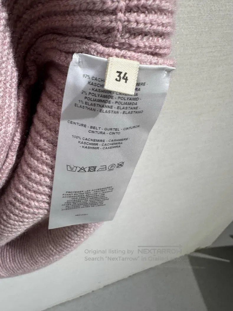 Hermes Hermes Pink Cashmere Long Knit Cardigan Size XXS / US 00 / IT 34 - 4 Thumbnail