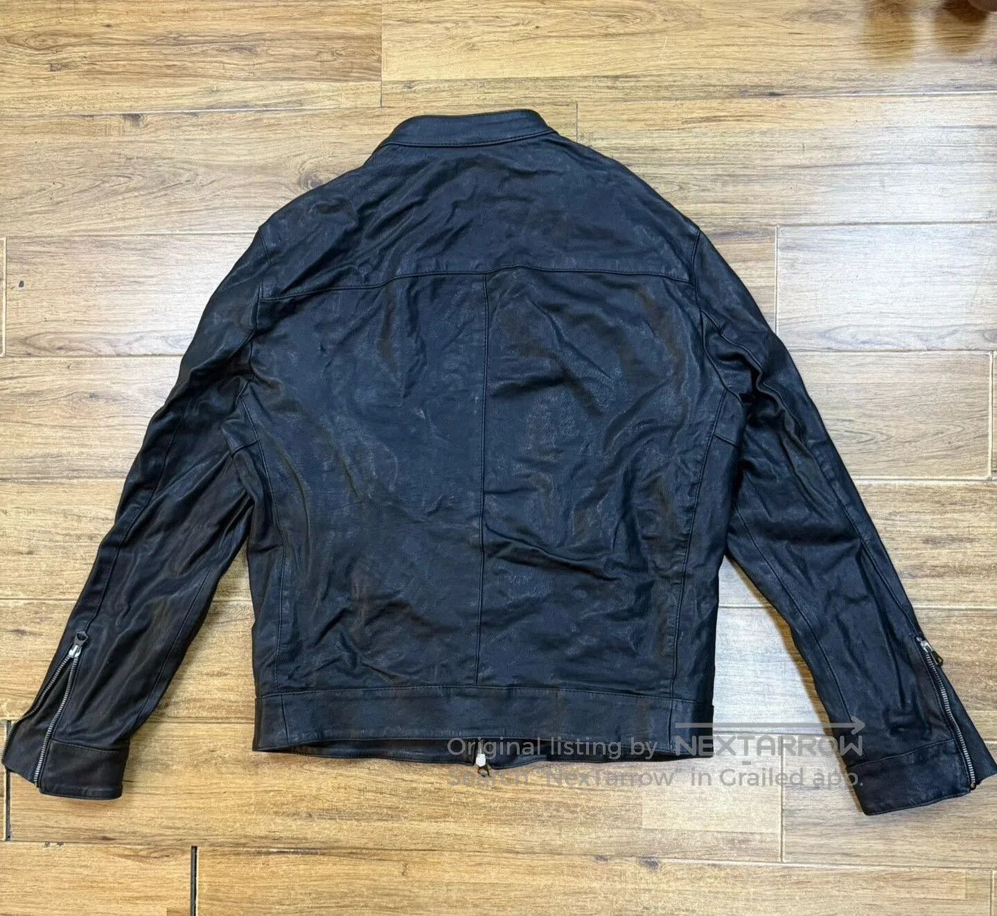 Replay Replay Men's Leather Motorcycle Jacket. Size US L / EU 52-54 / 3 - 2 Thumbnail