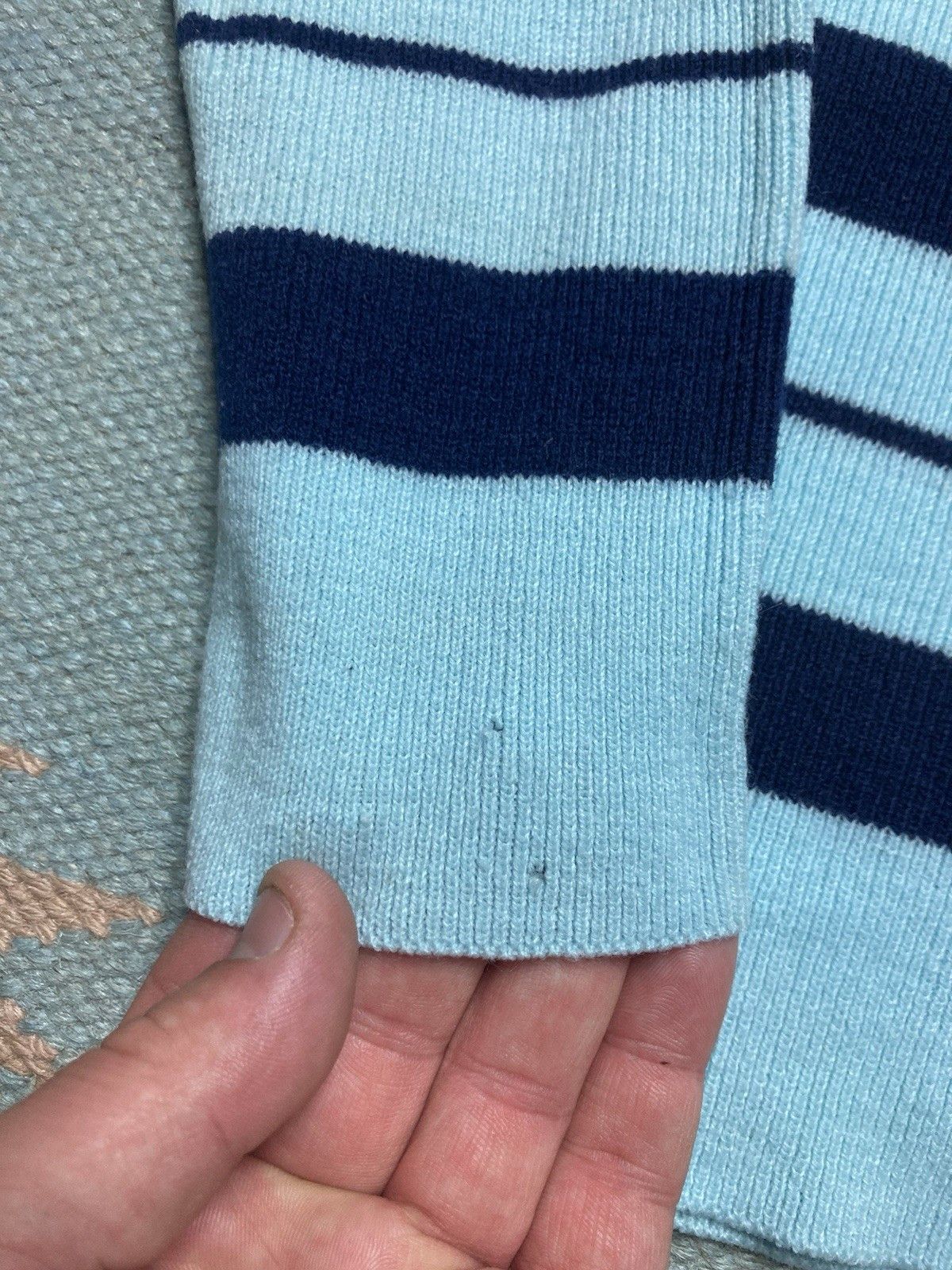 JCPenney × Vintage Vintage 70s polo shirt JCP blue striped youth L adult small Size US S / EU 44-46 / 1 - 7 Thumbnail