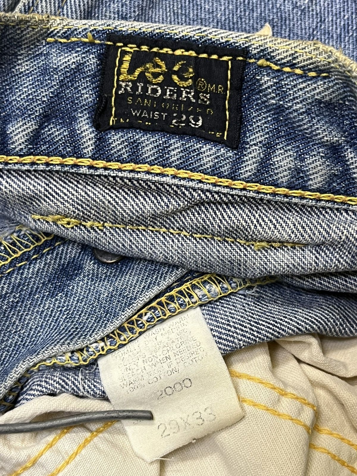 Japanese Brand Vintage LEE RIDERS repro 50s dirty half selvedge jeans Size US 29 - 22 Thumbnail