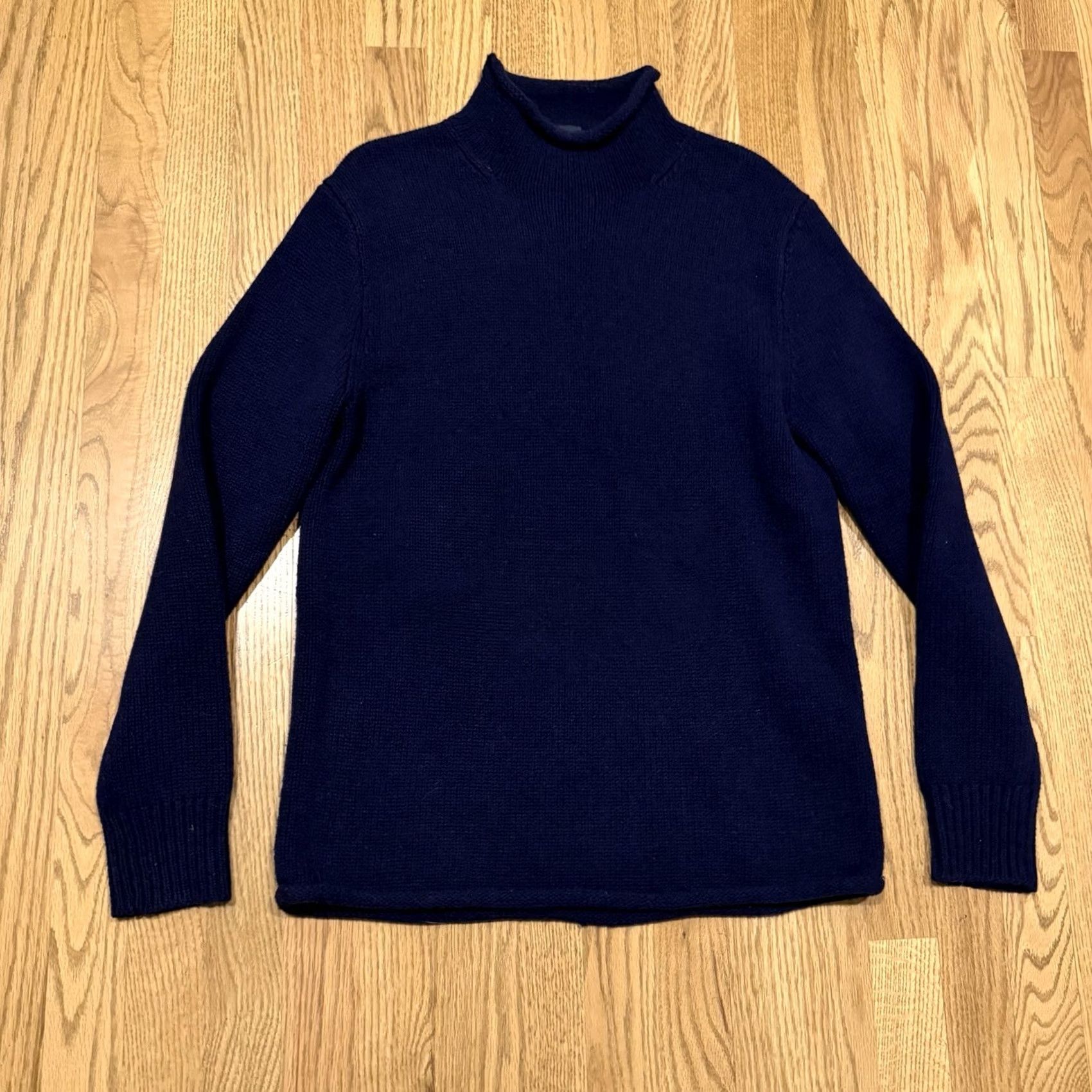 J.Crew VINTAGE J.CREW Knit Wool Lambswool Rollneck Pullover Sweater Mens XS Navy Blue Oarsman 90s Classic Preppy Size US XS / EU 42 / 0 - 2 Thumbnail