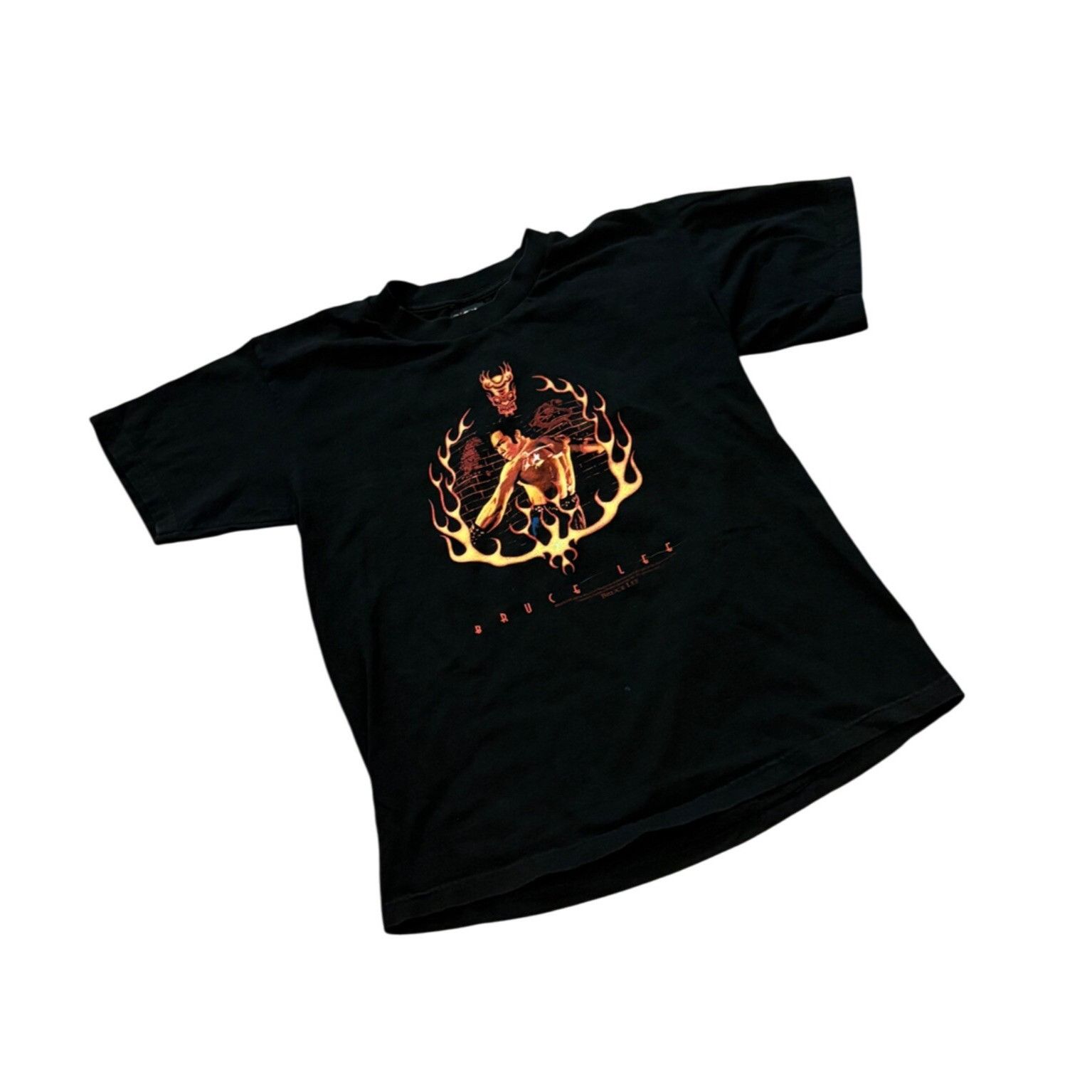 Giant Vintage Bruce Lee Fire Graphic Martial Arts Giant Tag Black Size US L / EU 52-54 / 3 - 3 Thumbnail