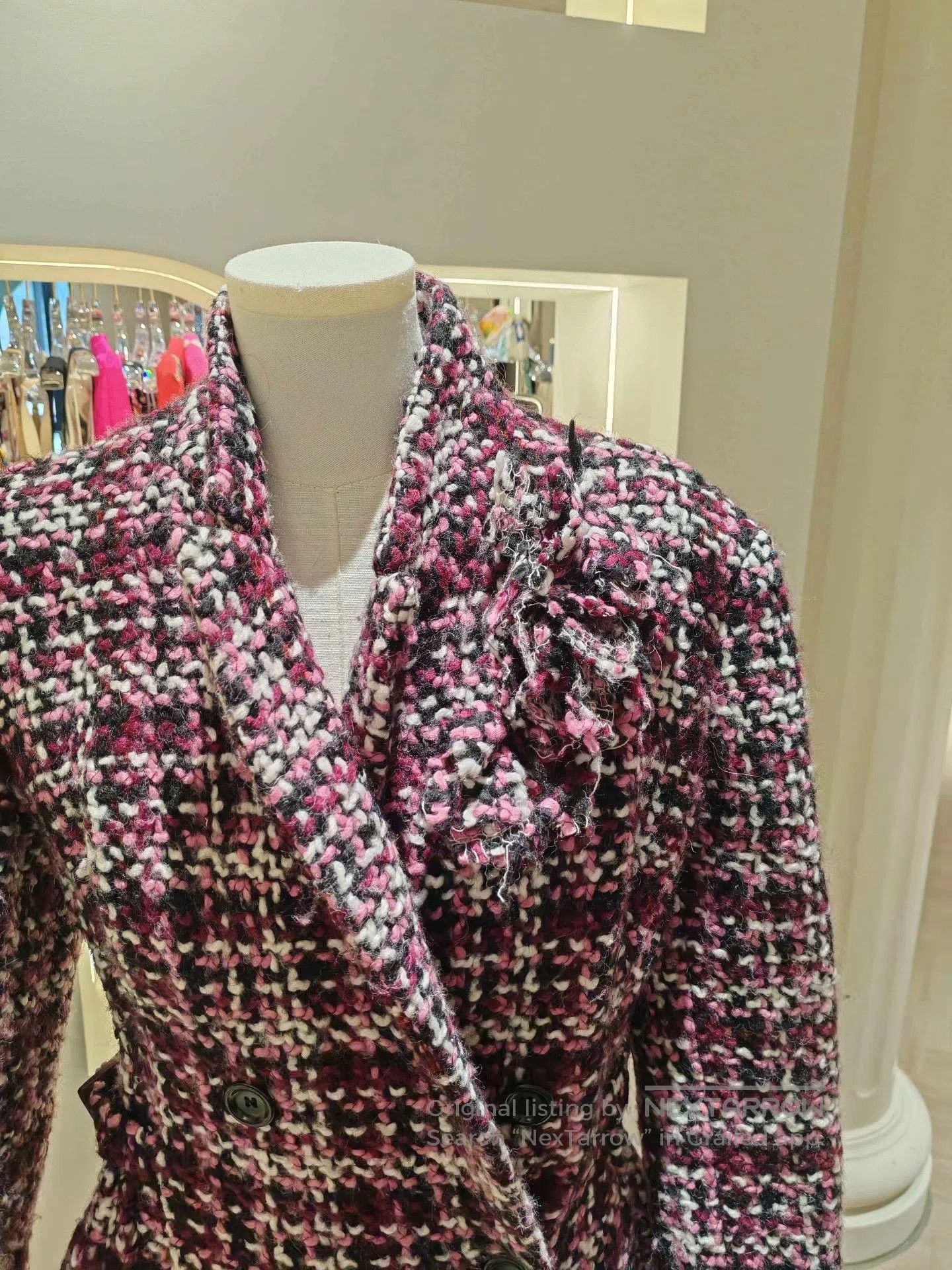 Ermanno Scervino Ermanno Scervino Pink Wool Blend Coat. Size S / US 4 / IT 40 - 6 Thumbnail