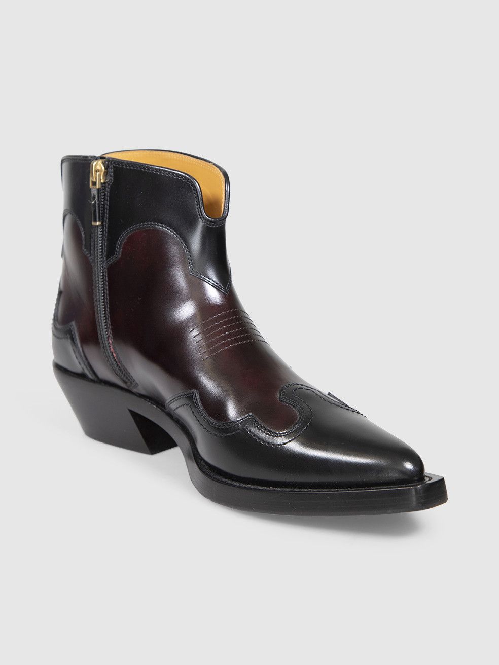 Dior Black & Brown Leather Western Ankle Boots Size US 11 / IT 41 - 1 Thumbnail