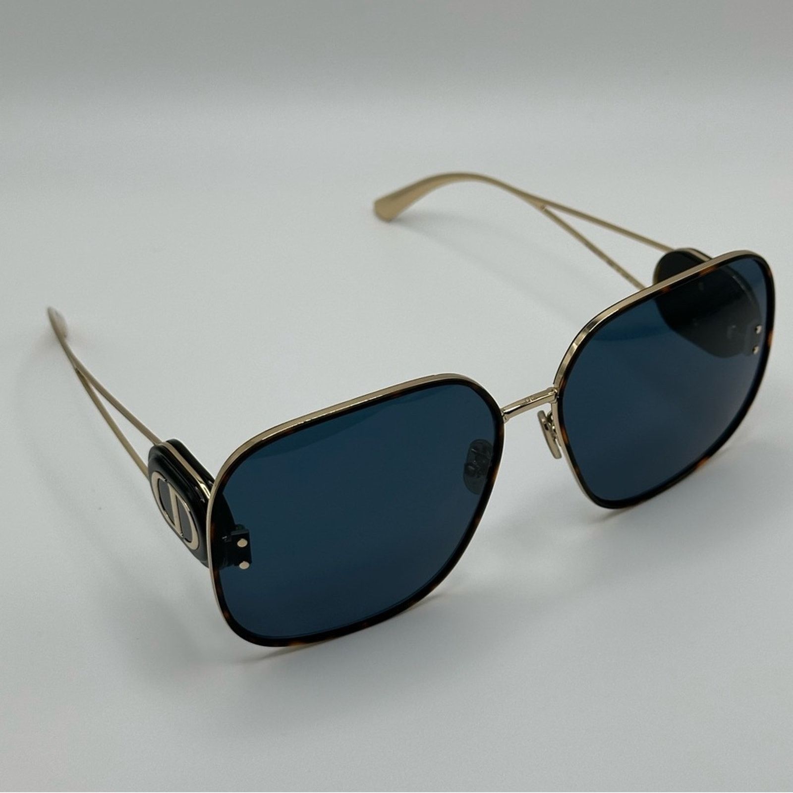 Dior NEW DIOR BOBBY S1U B5B0 Gold Havana/Blue Women Sunglasses Size ONE SIZE - 3 Thumbnail