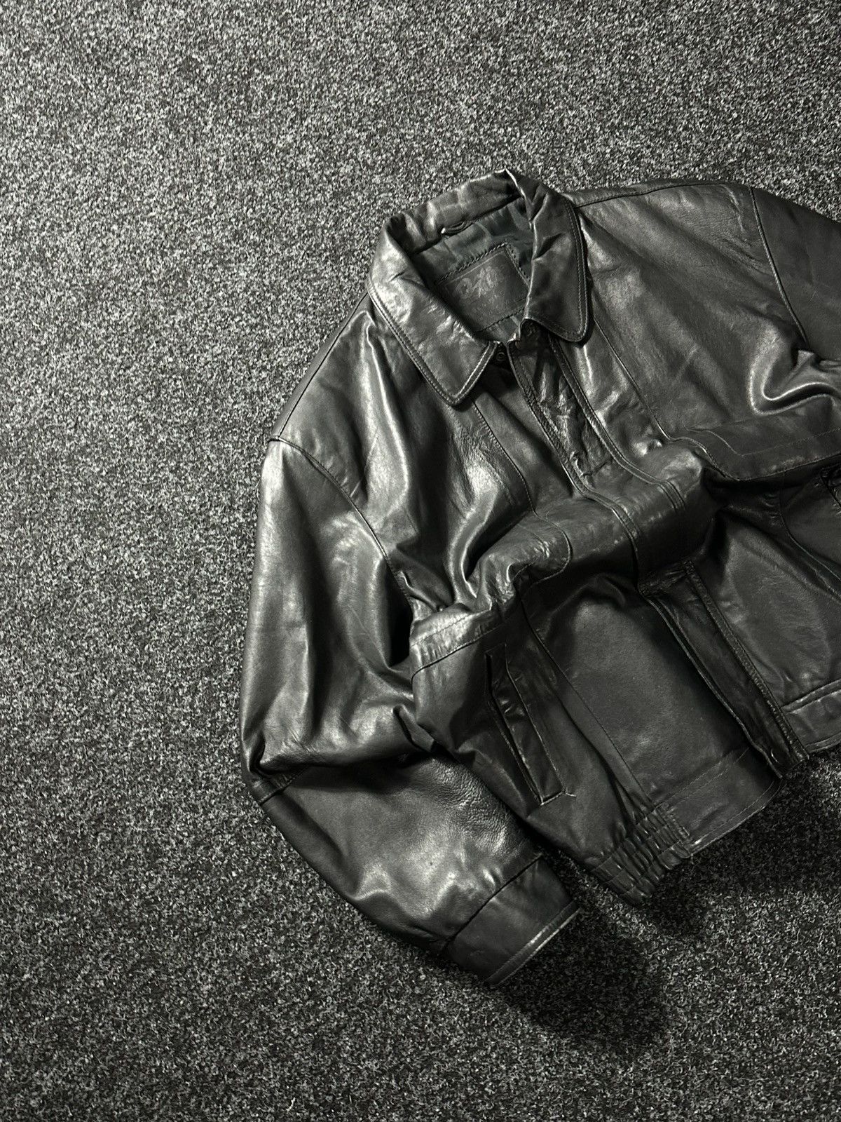 Vintage 🚨Vintage 90s Leather Biker Jacket-West Style Maison Margiela Size US S / EU 44-46 / 1 - 2 Thumbnail
