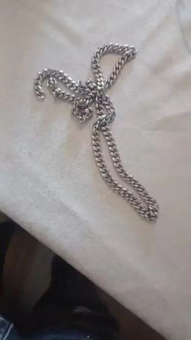 VIBE Silver Color 8MM Width + 50 cm Length Cuban Chain Necklace Size ONE SIZE - 4 Thumbnail