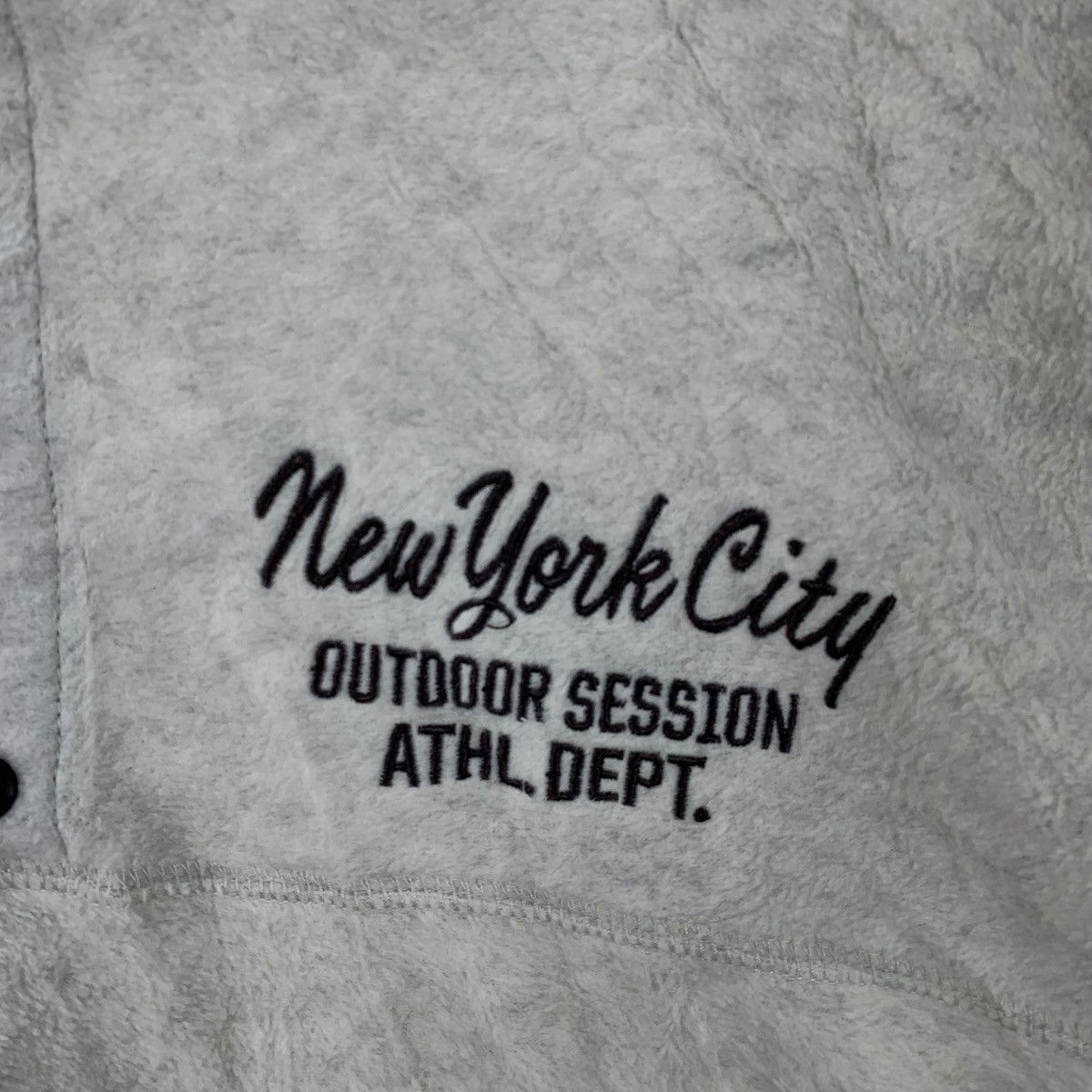 Vintage Vintage NEW YORK CITY Athletic Fleece Half Button Sweatshirt Size US L / EU 52-54 / 3 - 4 Thumbnail