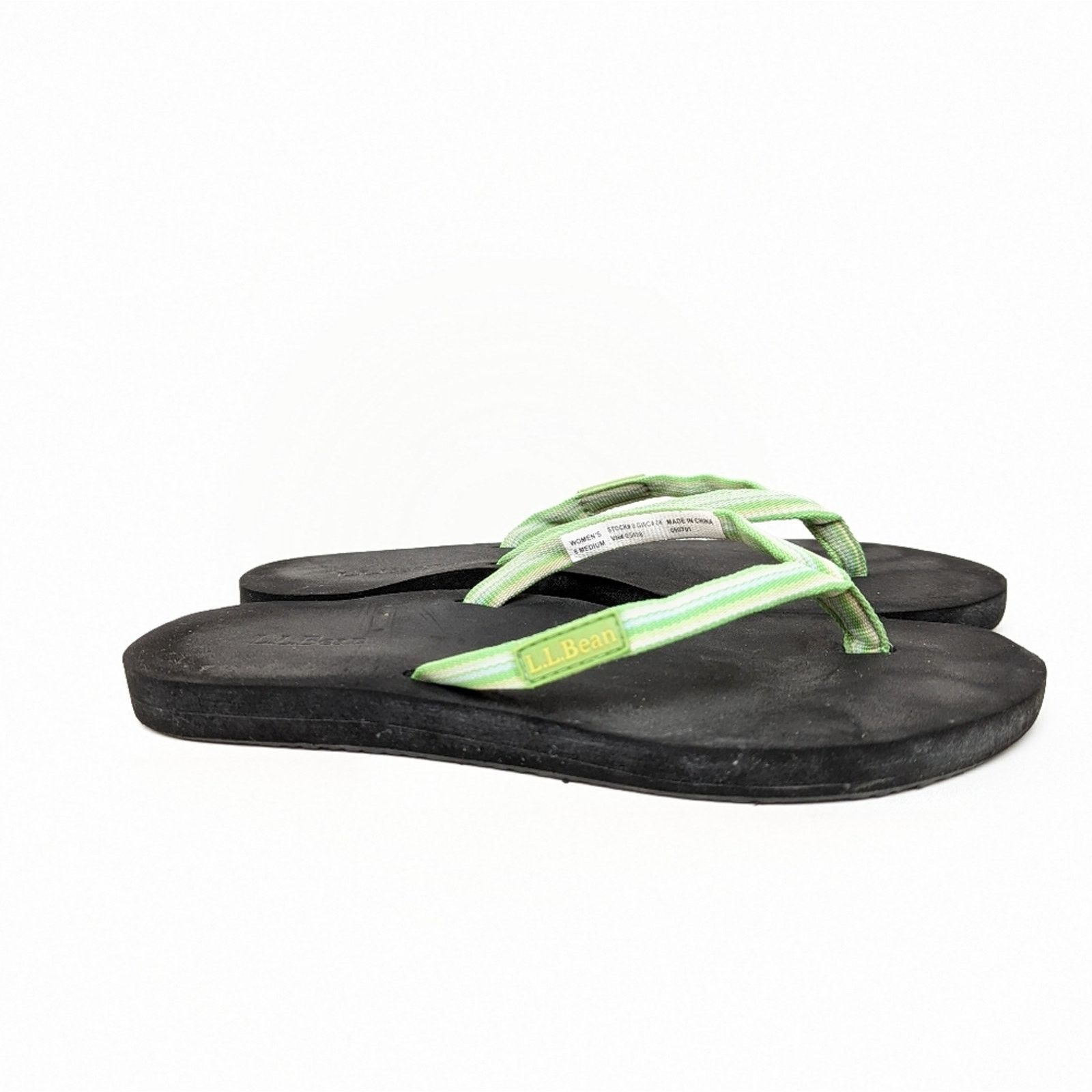 L.L. Bean L.L. Bean Neon Green Flip Flop Sandals - 6 Size US 6 / IT 36 - 7 Thumbnail