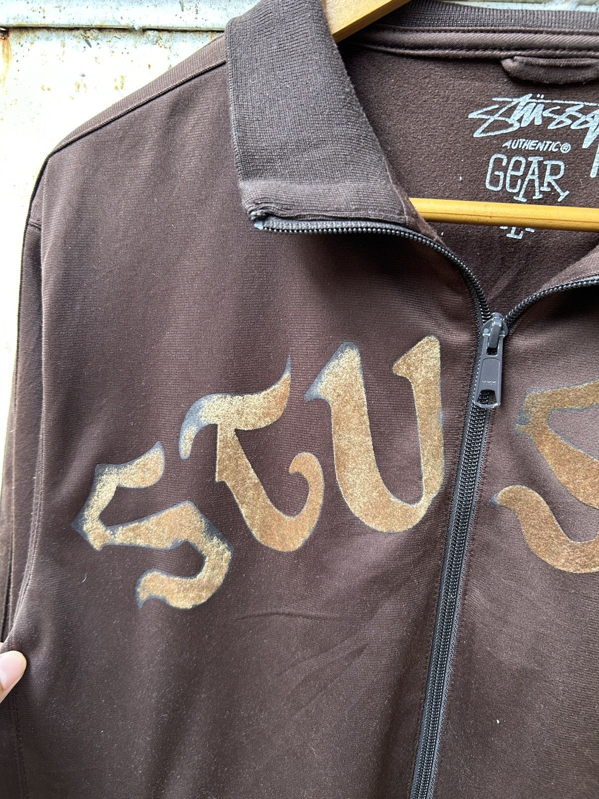 Stussy Vintage Old Stussy brown Track Jacket jersey Size US M / EU 48-50 / 2 - 6 Thumbnail